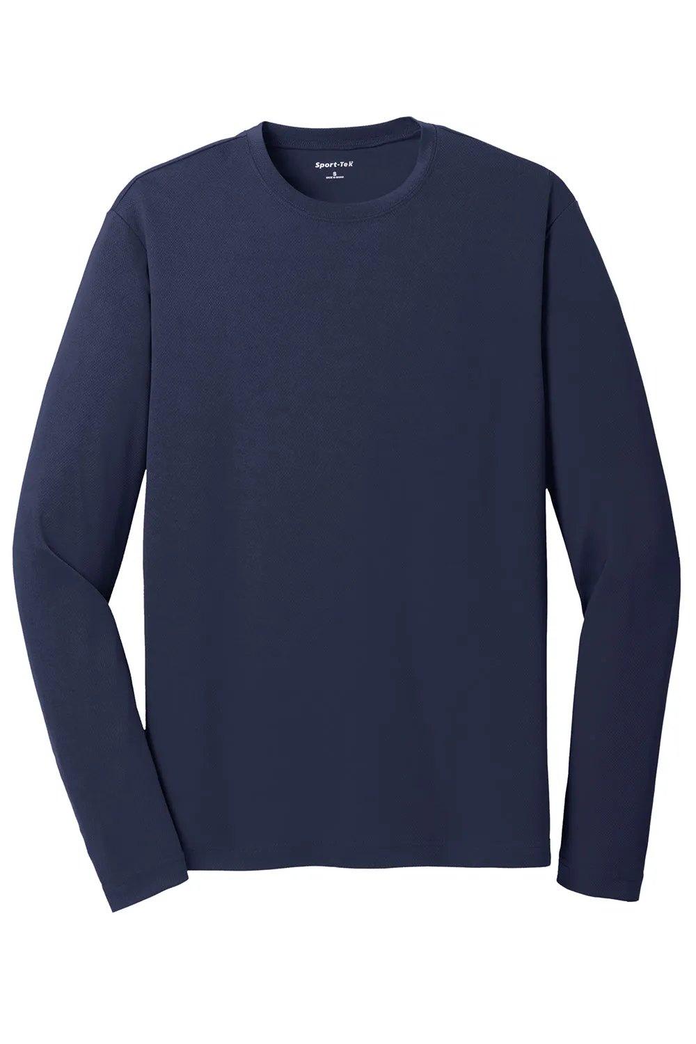 Sport-Tek T-shirt à manches longues pour hommes en RacerMesh évacuant l'humidité - Vrai bleu marine Vêtements Sport-Tek