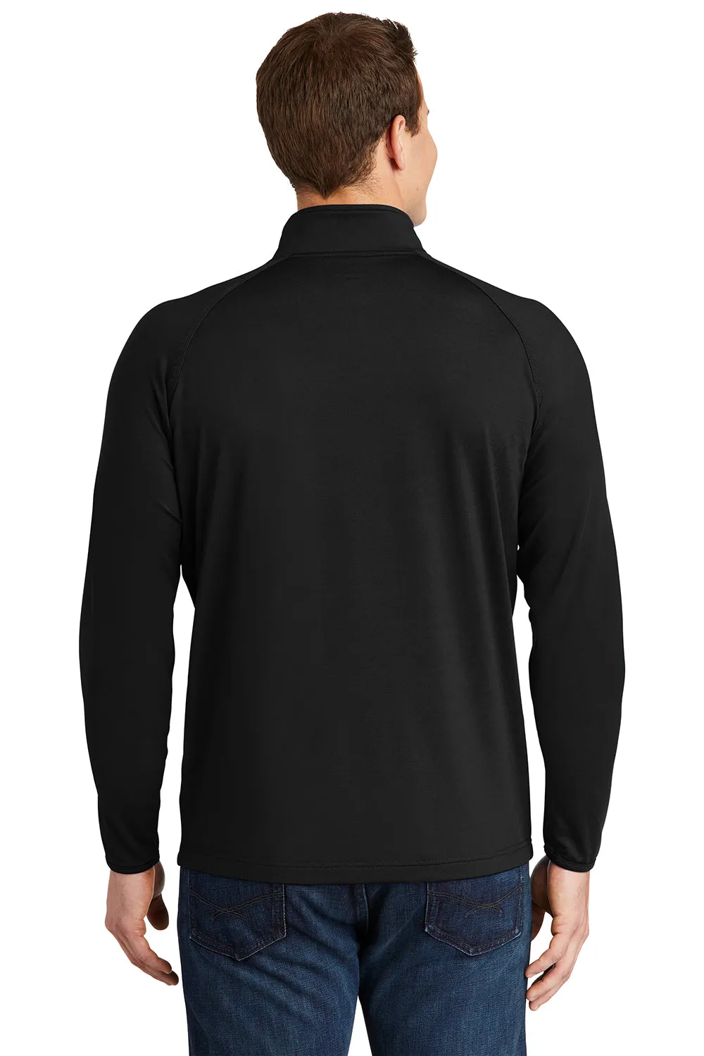 Sport-Tek Sweat-shirt Homme Sport-Wick à col 1/4 zip évacuant l'humidité - Noir