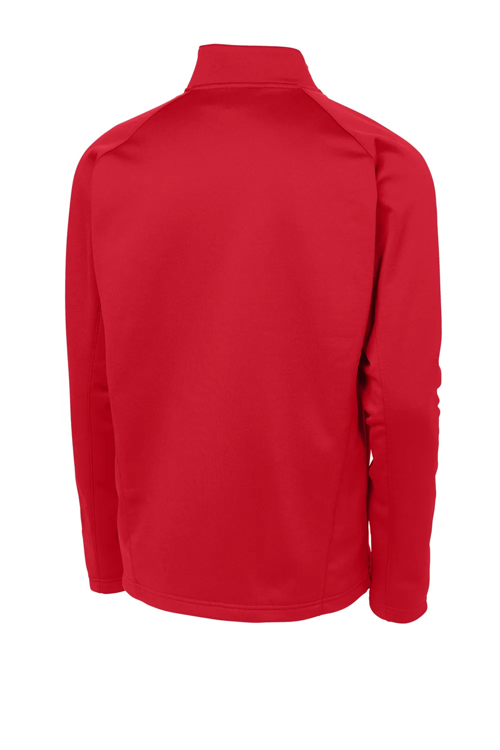 Sport-Tek Sweat-shirt Homme Sport-Wick en Polaire Respirante à Fermeture 1/4 - Rouge Foncé/Gris Argenté Vêtements Sport-Tek