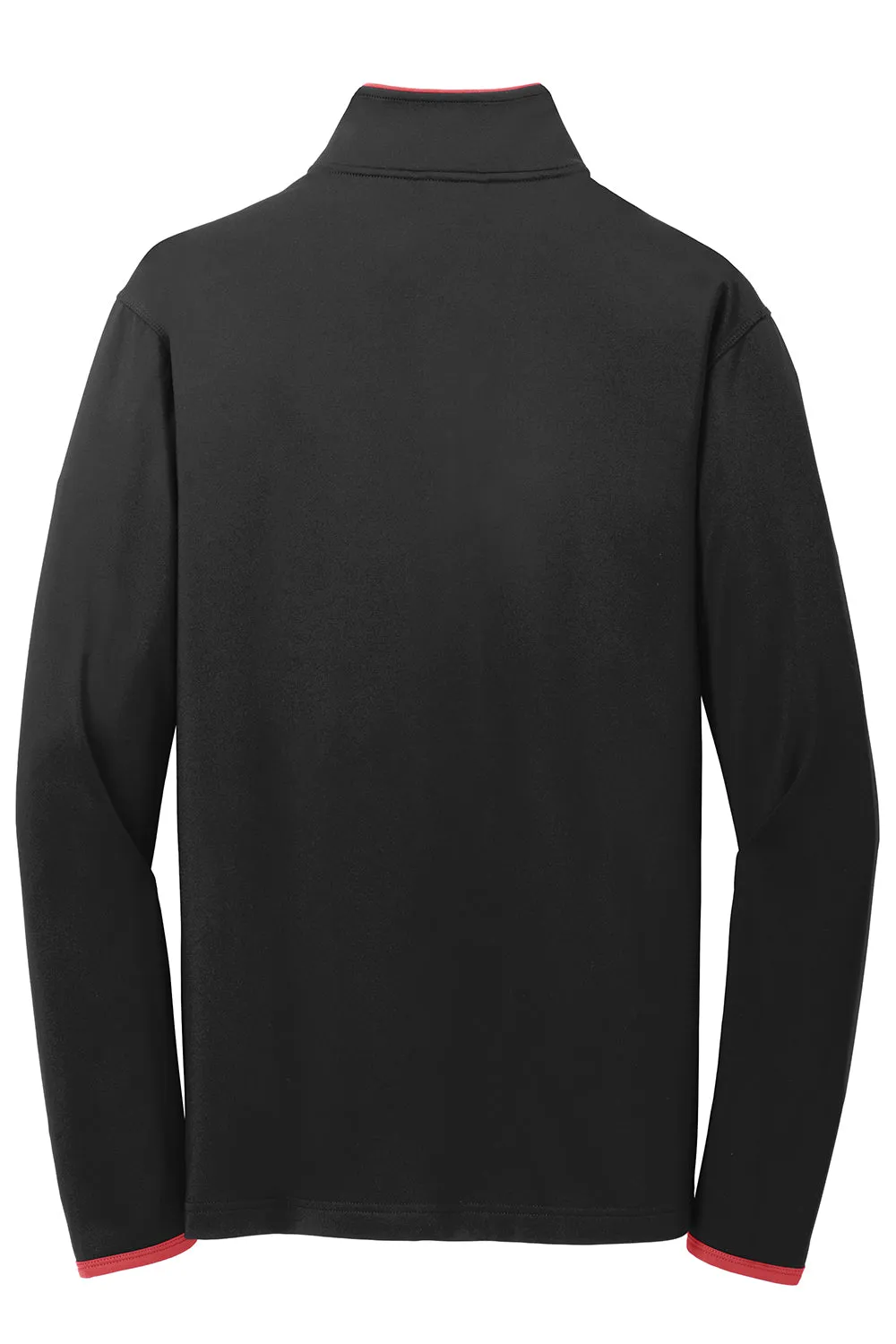 Veste Sport-Wick Homme Sport-Tek à Fermeture Éclair - Noir/Rouge Vif