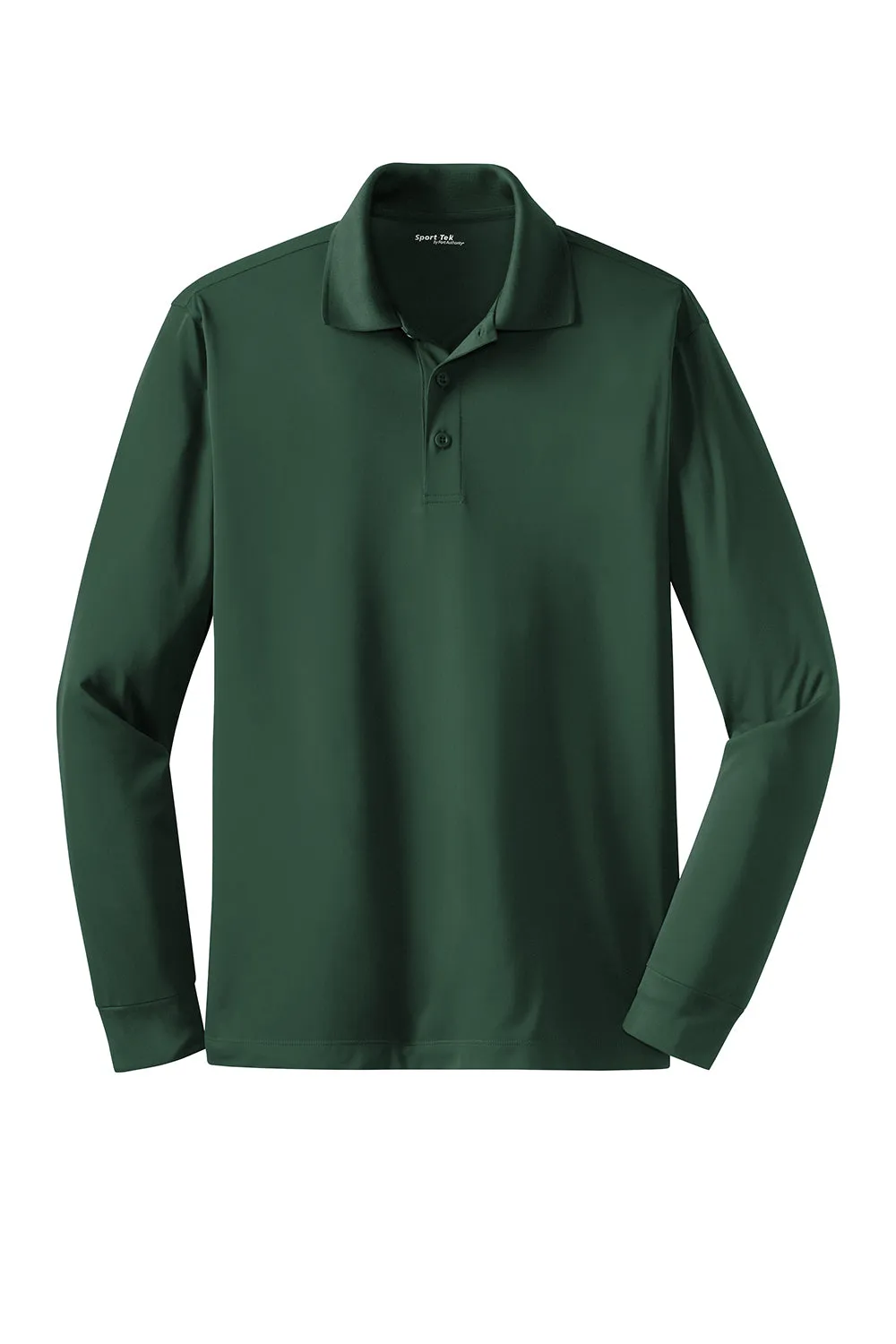 Polo Sport-Wick à manches longues pour homme évacuant l'humidité Sport-Tek - Vert forêt