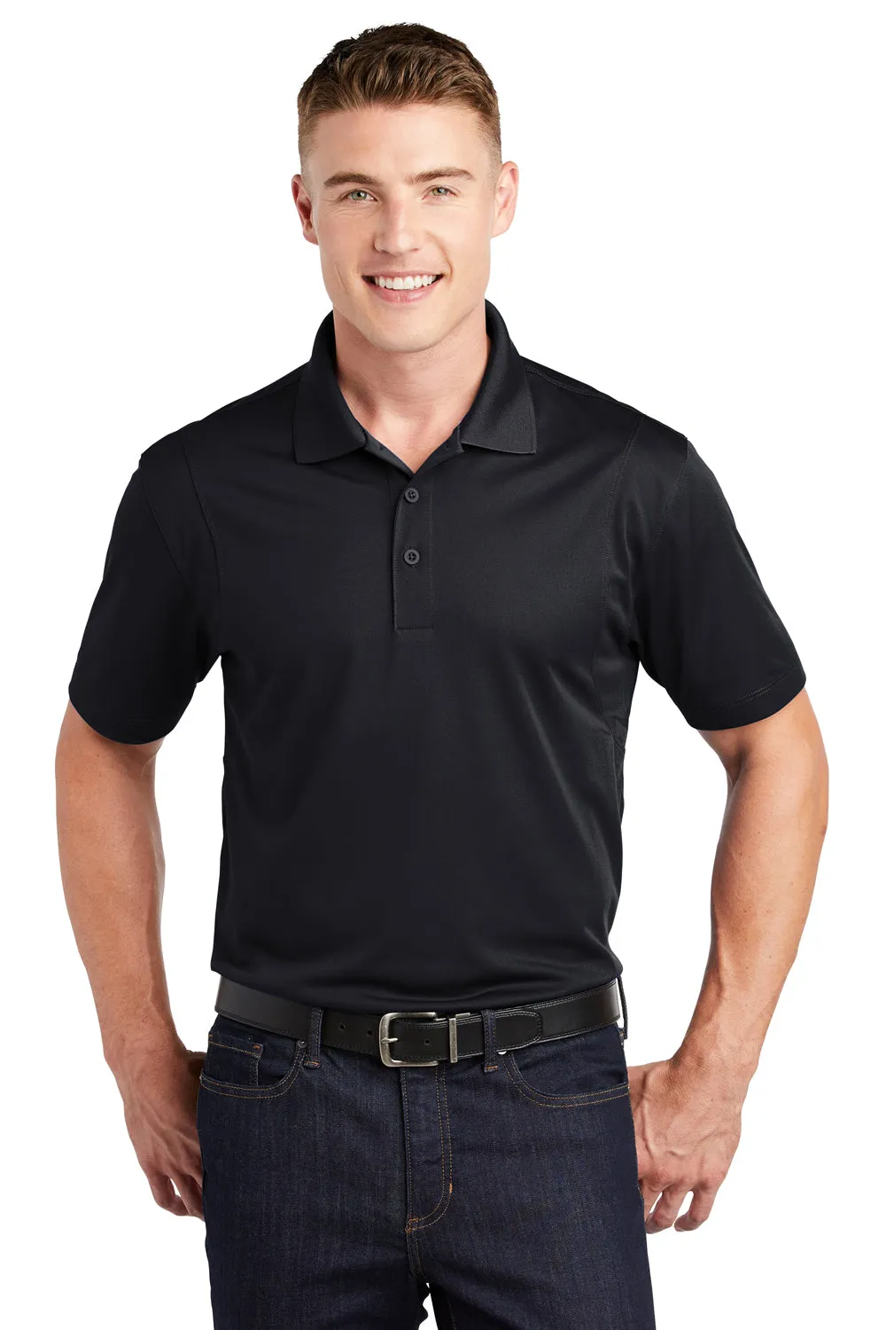 Polo Sport-Wick à manches courtes pour homme évacuant l'humidité Sport-Tek - Noir