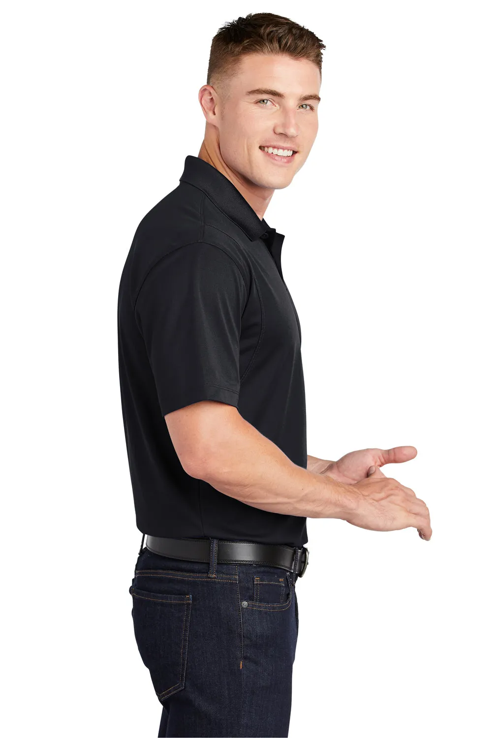 Polo Sport-Wick à manches courtes pour homme évacuant l'humidité Sport-Tek - Noir