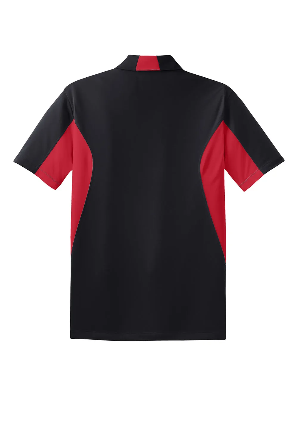 Polo Sport-Wick à manches courtes pour homme évacuant l'humidité Sport-Tek - Noir/Rouge véritable