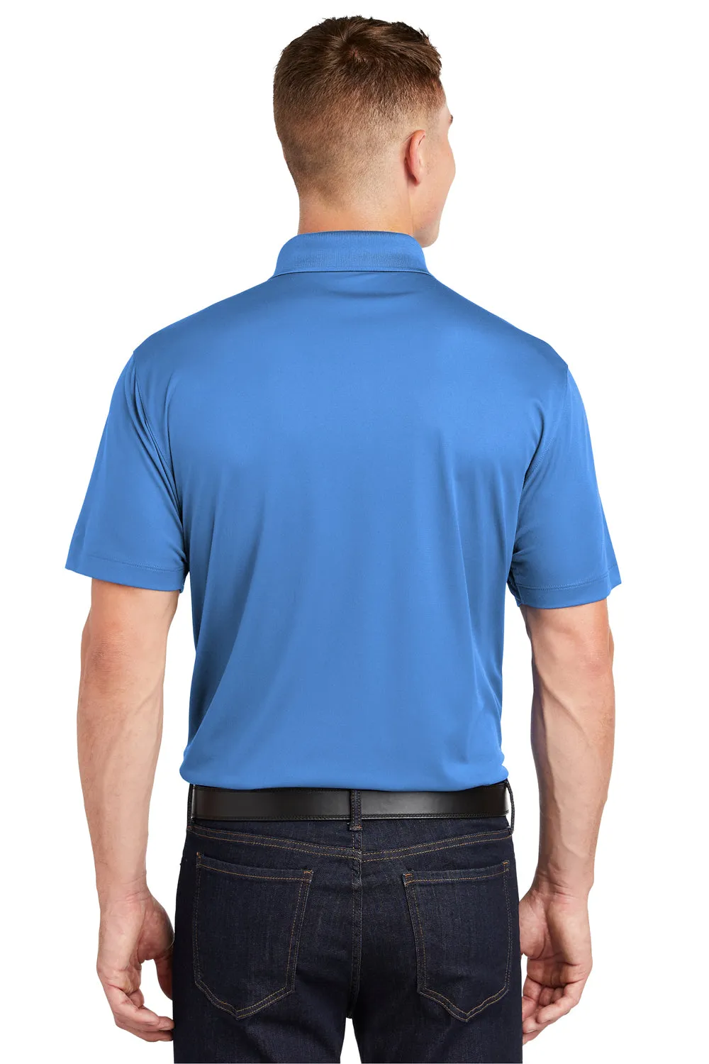 Polo Sport-Wick à manches courtes pour homme évacuant l'humidité Sport-Tek - Bleu Lac