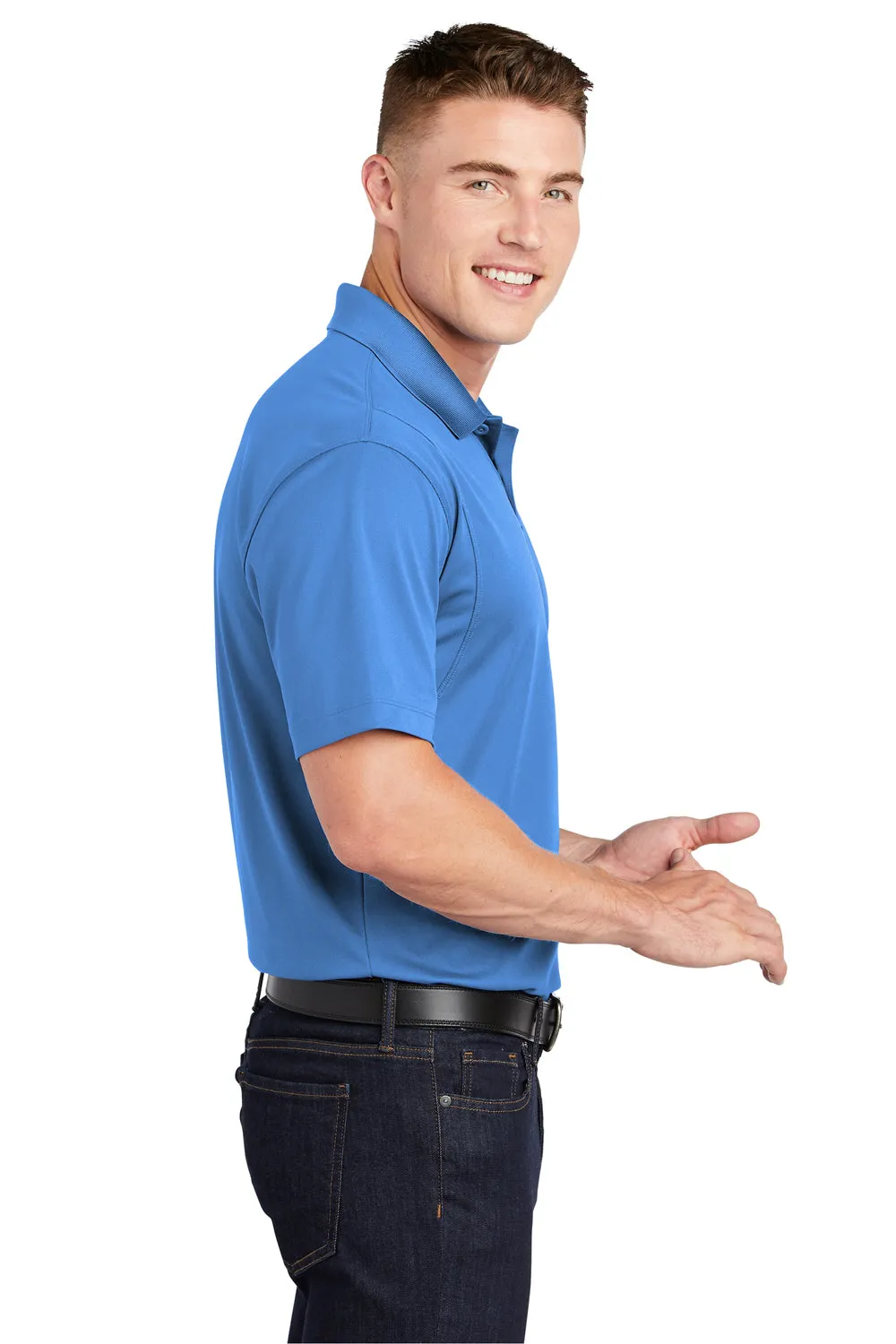 Polo Sport-Wick à manches courtes pour homme évacuant l'humidité Sport-Tek - Bleu Lac