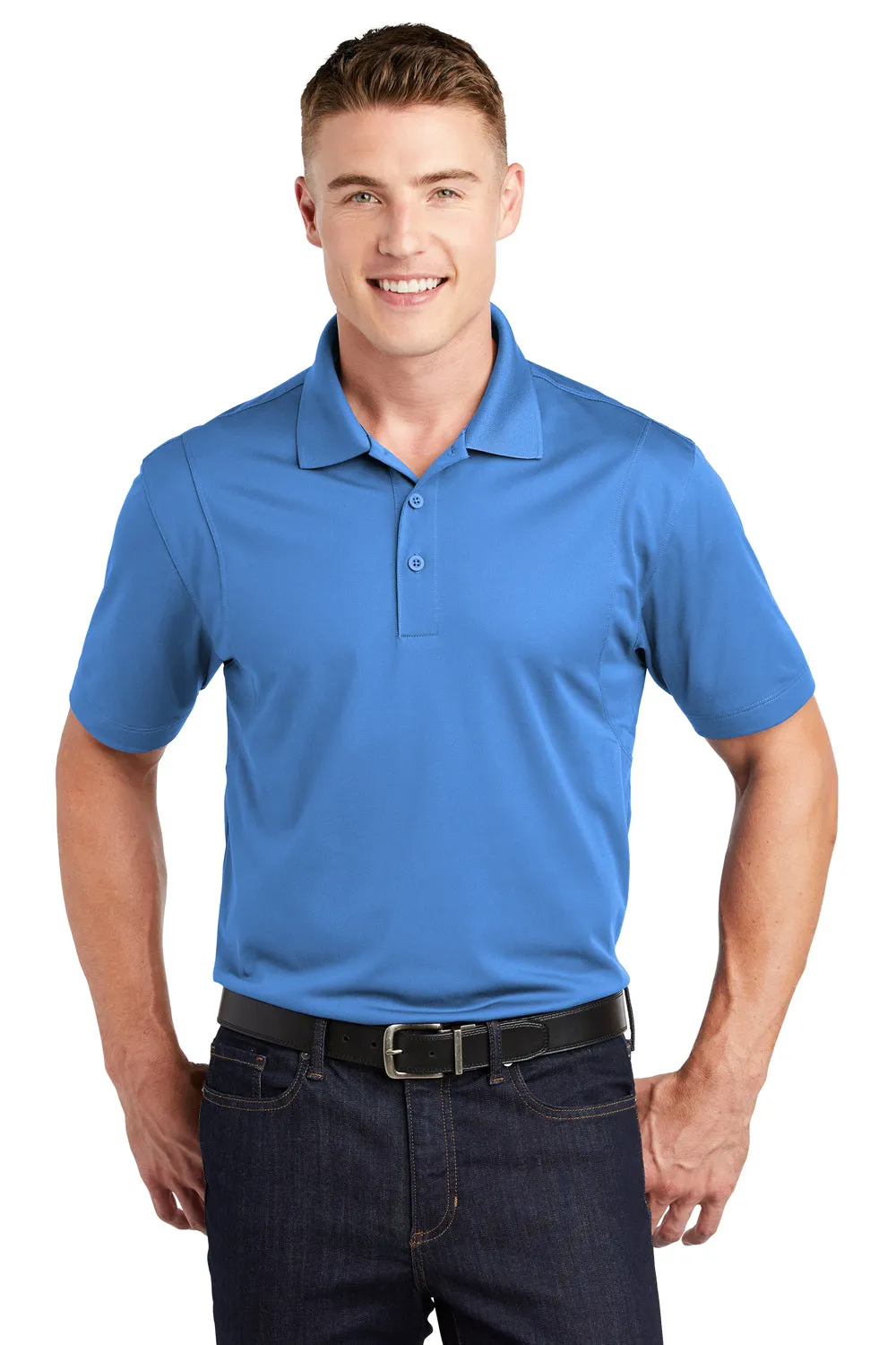 Polo Sport-Wick à manches courtes pour homme évacuant l'humidité Sport-Tek - Bleu Lac