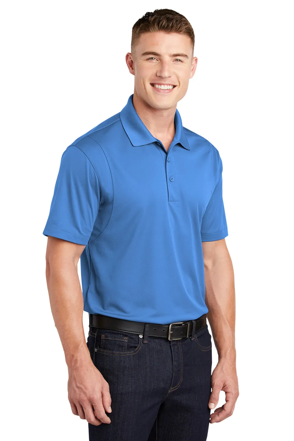 Polo Sport-Wick à manches courtes pour homme évacuant l'humidité Sport-Tek - Bleu Lac