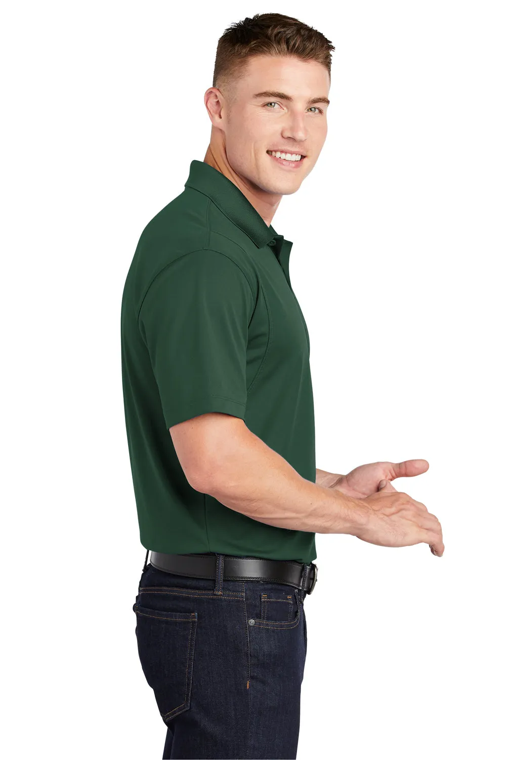 Polo Sport-Wick à manches courtes pour homme évacuant l'humidité Sport-Tek - Vert forêt