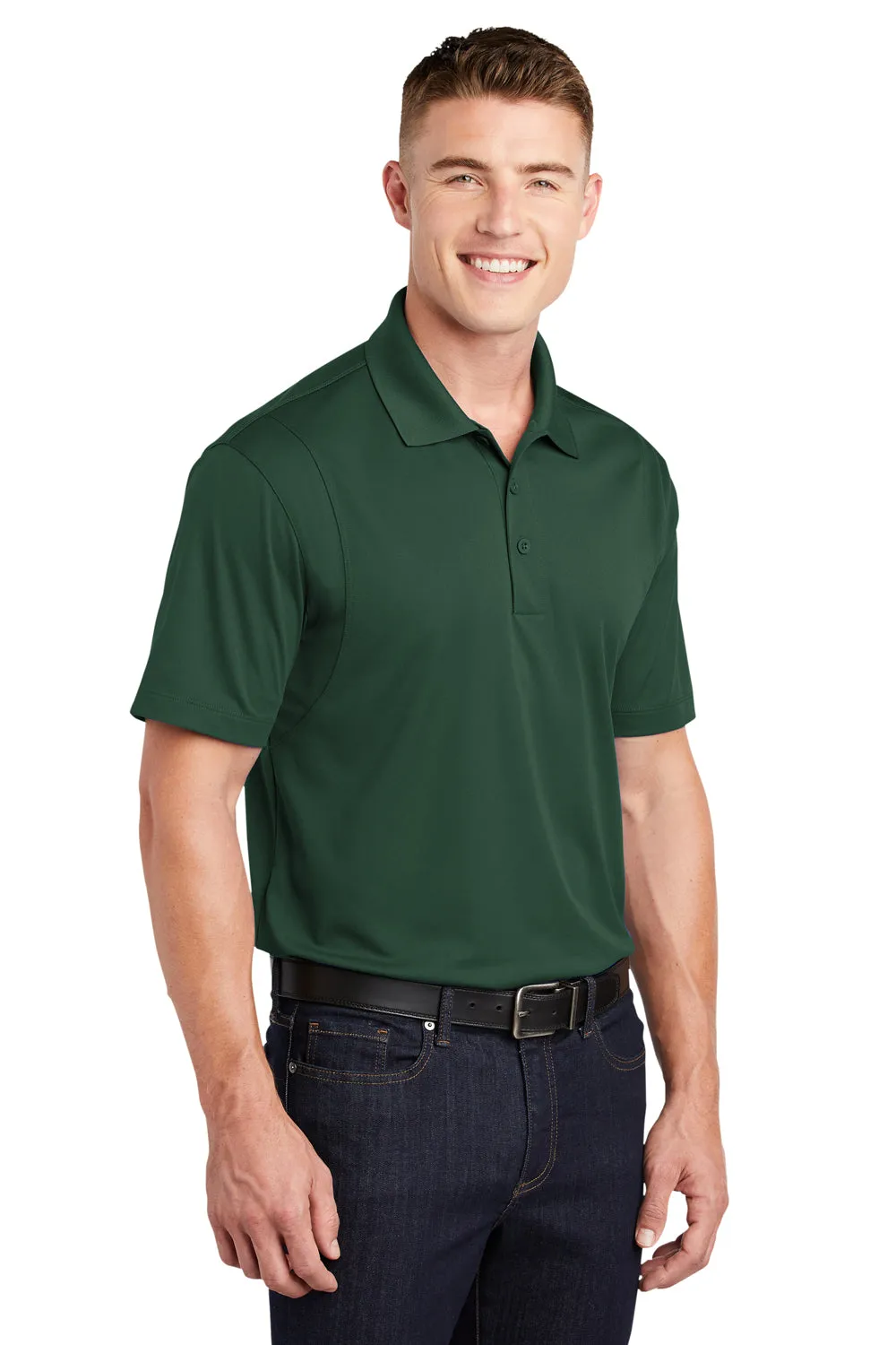 Polo Sport-Wick à manches courtes pour homme évacuant l'humidité Sport-Tek - Vert forêt