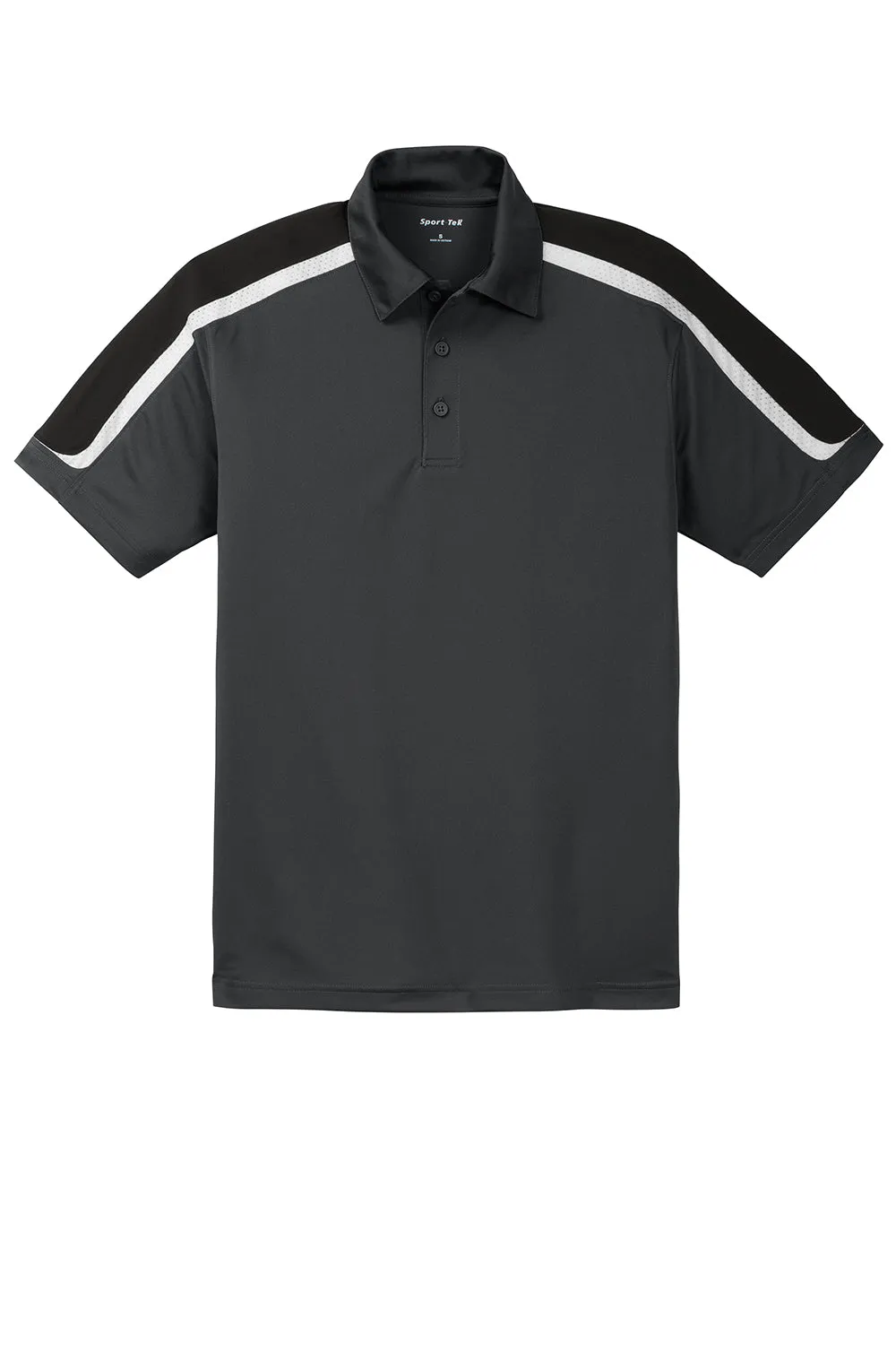 Polo Sport-Wick à manches courtes pour homme évacuant l'humidité Sport-Tek - Gris fer/Noir/Blanc Vêtements Sport-Tek
