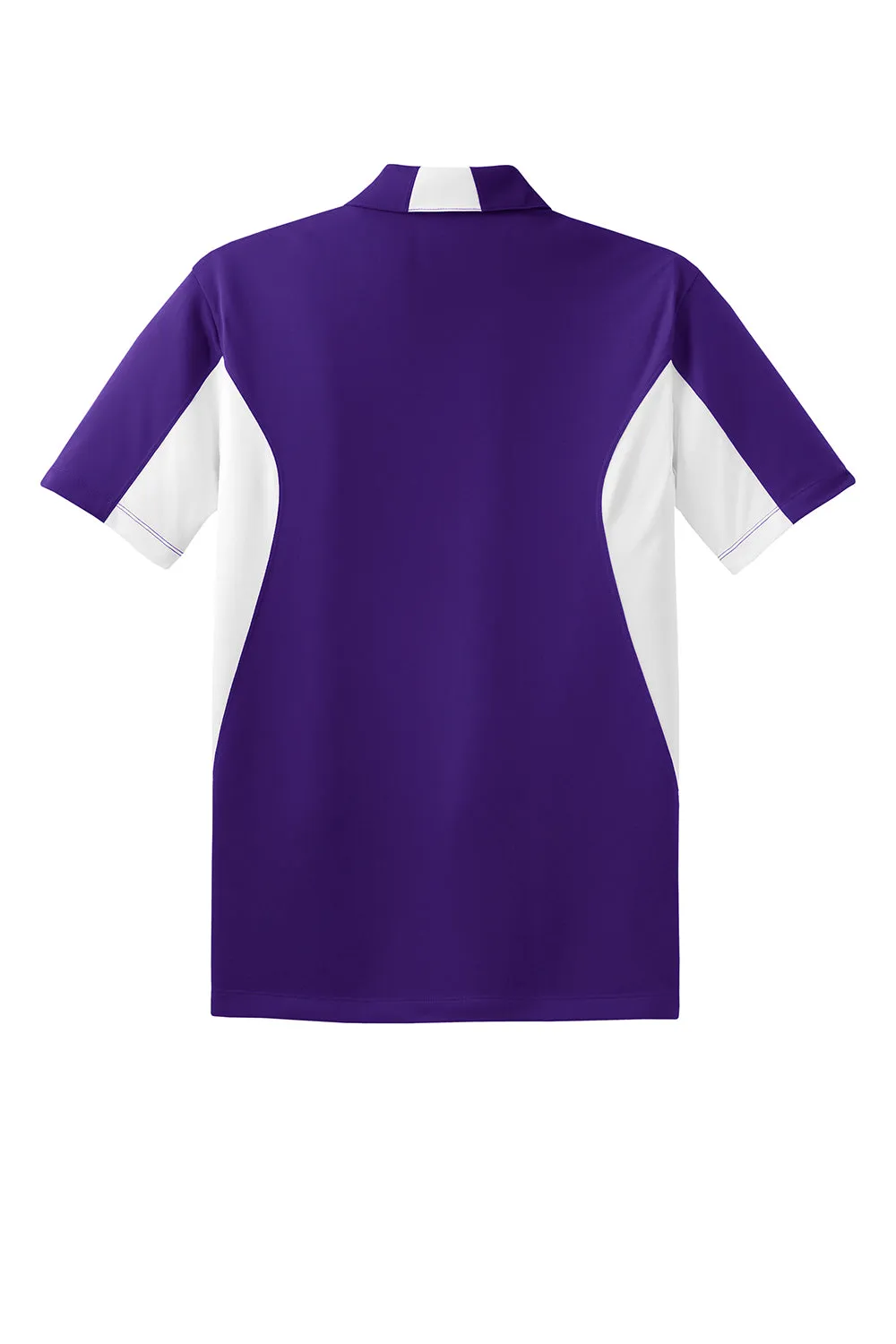 Polo Sport-Wick à manches courtes pour homme évacuant l'humidité Sport-Tek - Violet/Blanc
