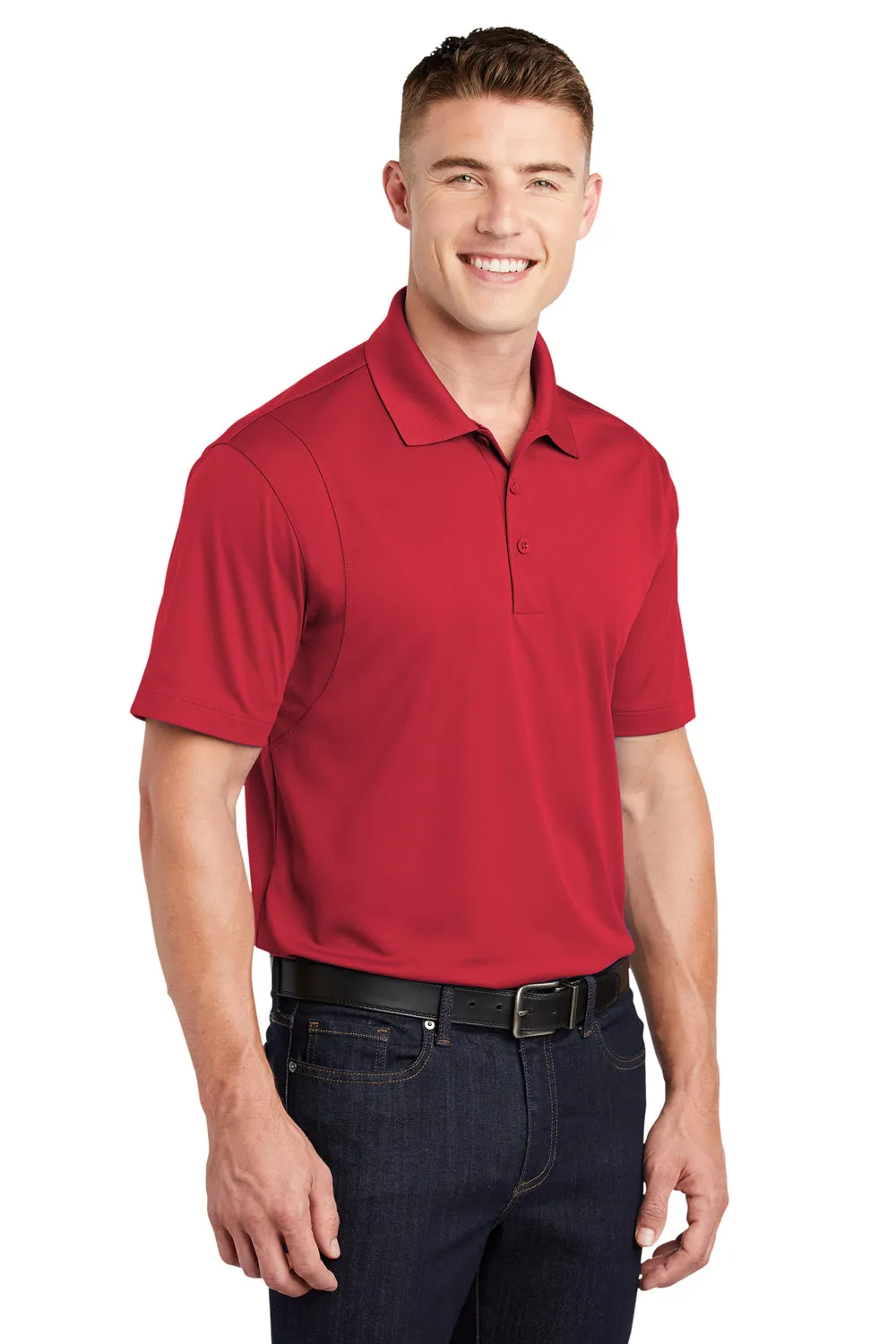 Polo Sport-Wick à manches courtes pour homme Sport-Tek - Rouge véritable