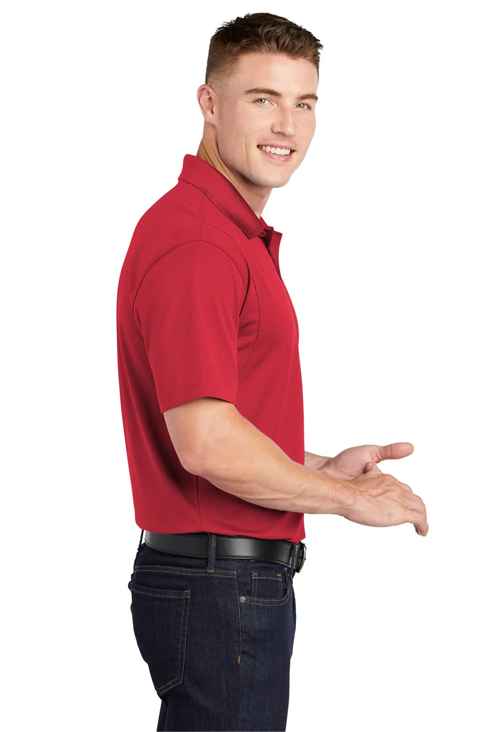 Polo Sport-Wick à manches courtes pour homme Sport-Tek - Rouge véritable