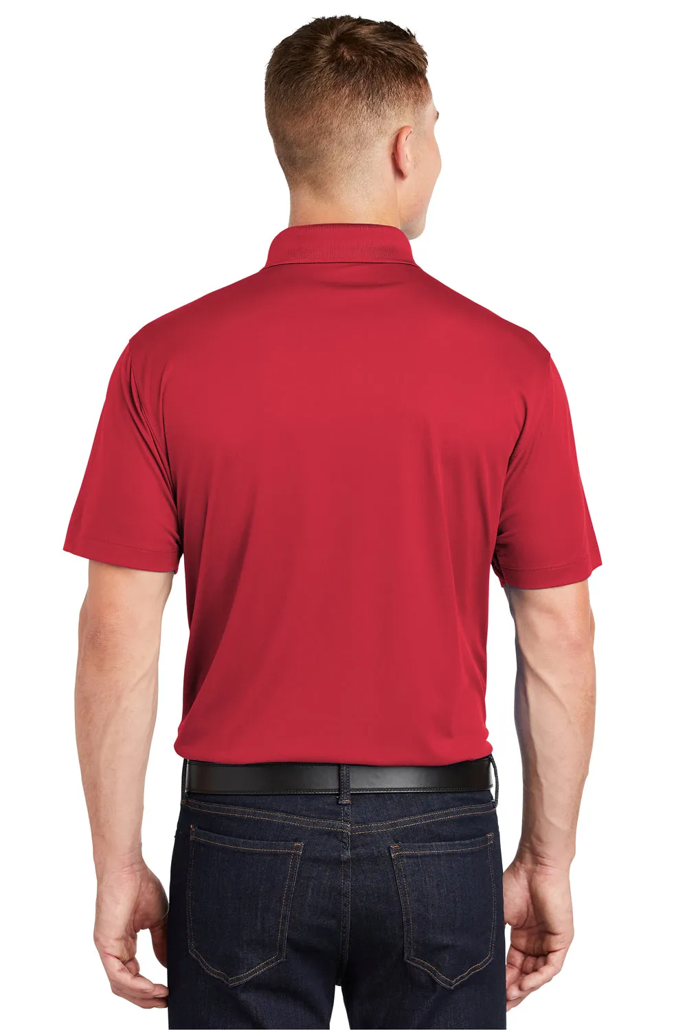 Polo Sport-Wick à manches courtes pour homme Sport-Tek - Rouge véritable