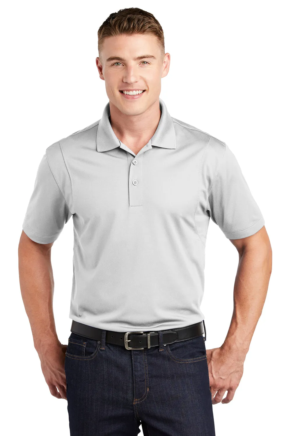 Polo Sport-Wick à manches courtes pour homme évacuant l'humidité Sport-Tek - Blanc