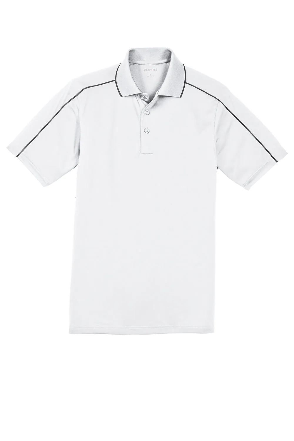 Polo Sport-Wick à manches courtes pour homme Sport-Tek - Blanc/Gris fer