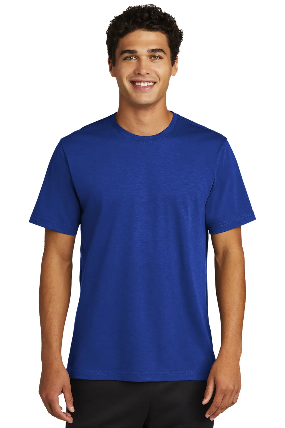 Sport-Tek T-shirt à manches courtes et col rond pour hommes avec évacuation de l'humidité - Bleu royal véritable Vêtements Sport-Tek