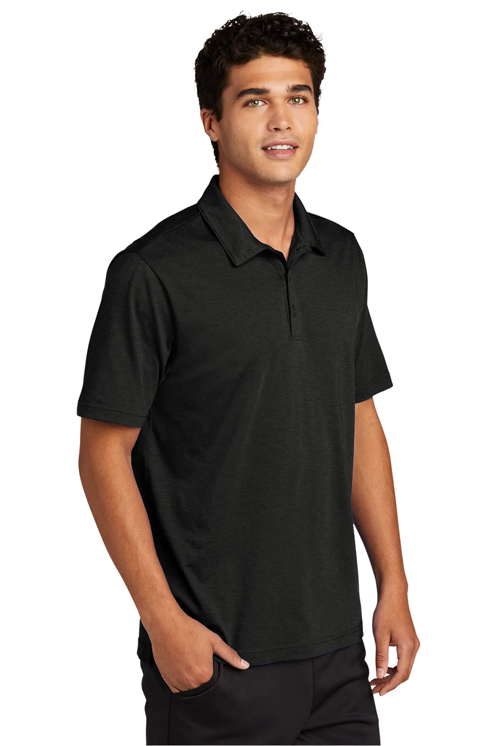 Polo Sport-Tek pour Hommes à Manches Courtes avec Évacuation de l'Humidité - Vêtement Noir Sport-Tek