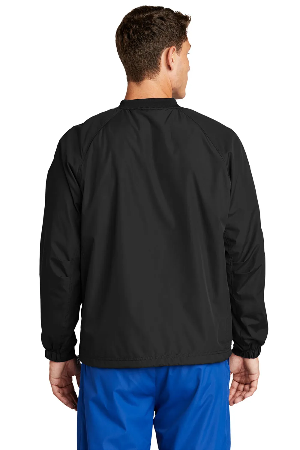 Veste coupe-vent pour homme Sport-Tek à col en V - Noir