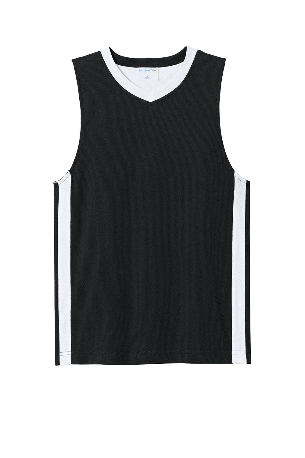 Sport-Tek Maillot de Basketball Réversible pour Jeunes Évacuant l'Humidité - Noir/Blanc Vêtements Sport-Tek