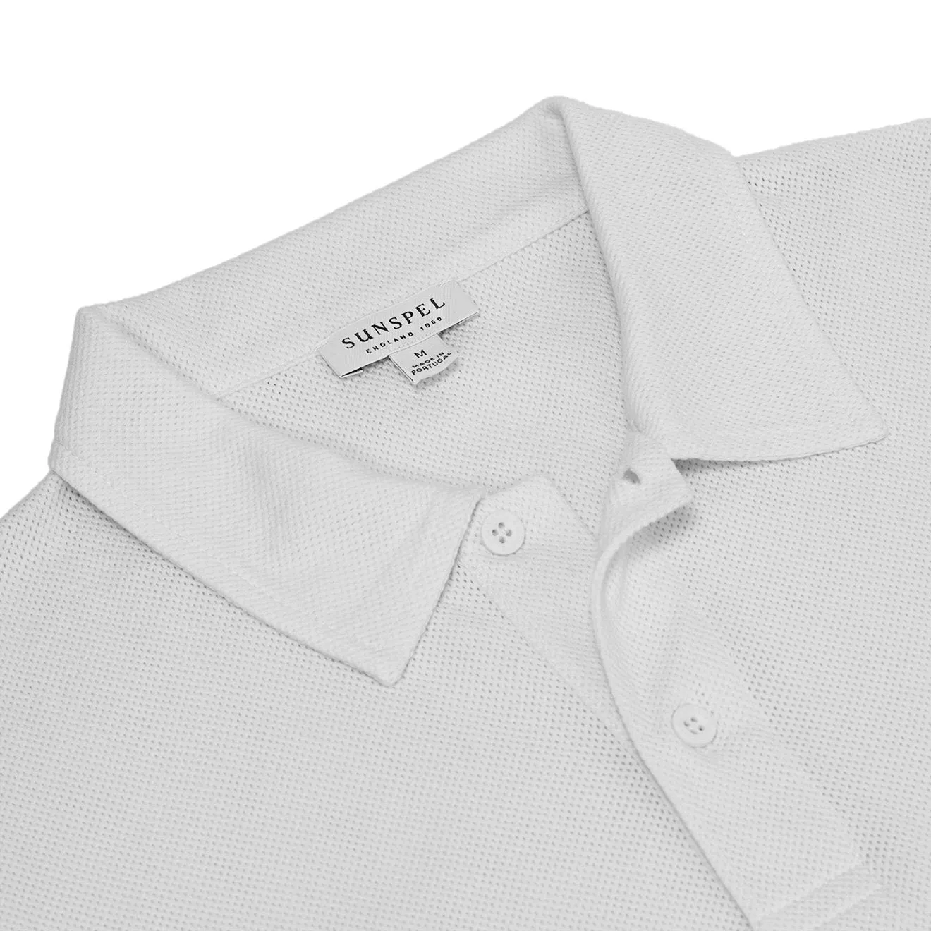 Sunspel Riviera Polo Manches Courtes Blanc