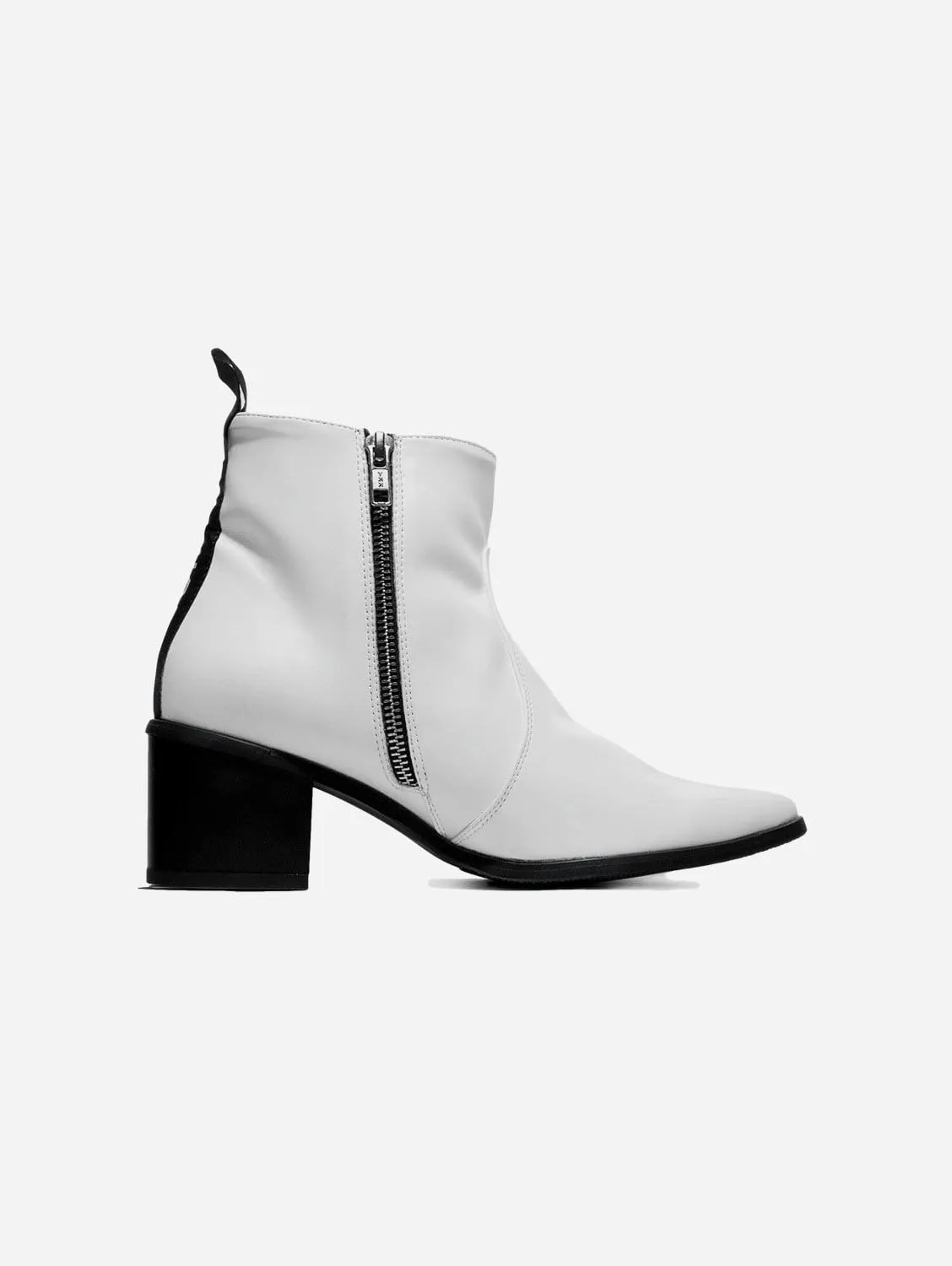 Bottes chelsea véganes en cuir de cactus Desserto® Swan No.1 | Blanc