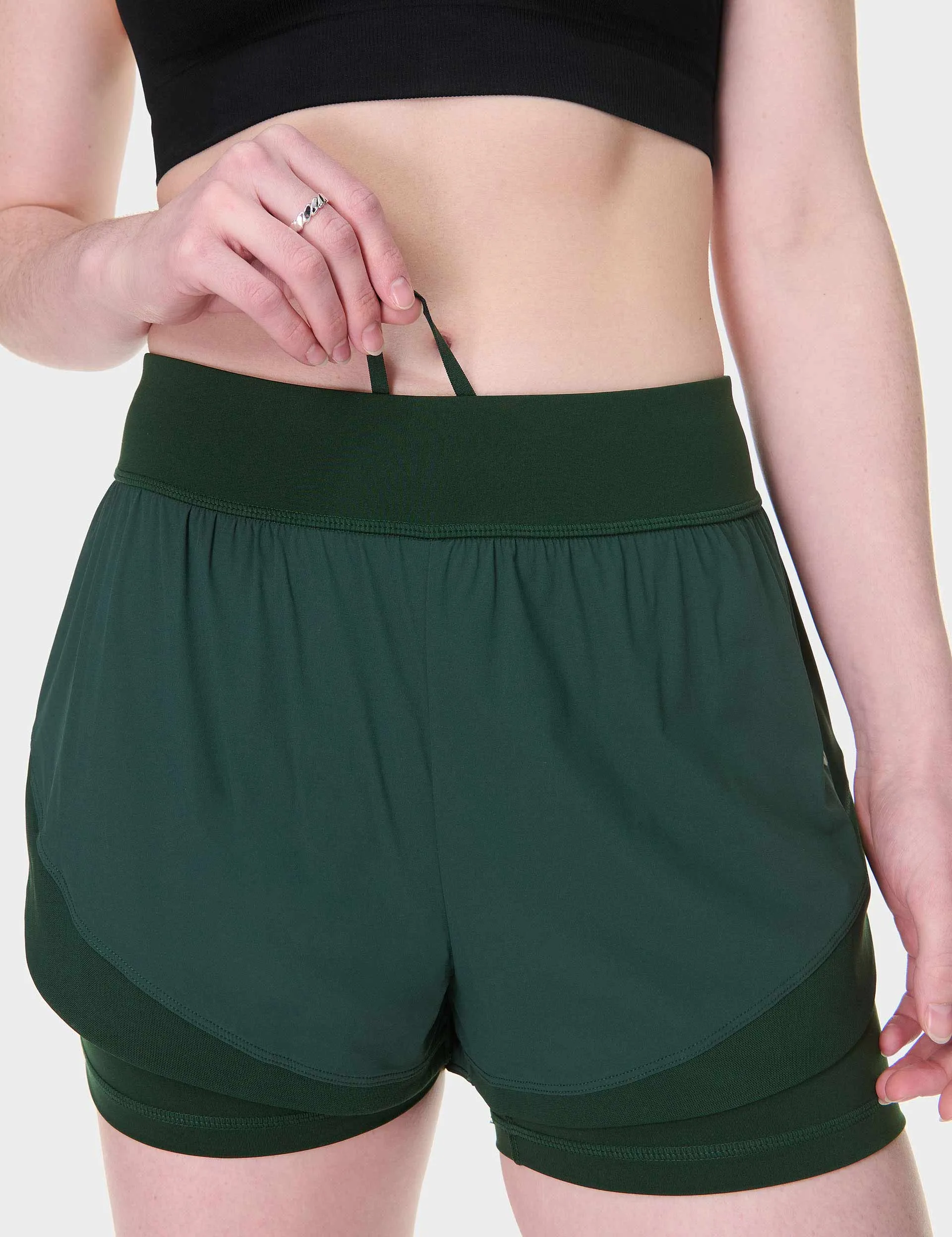 Short de Course Tempo - Vert Cèdre