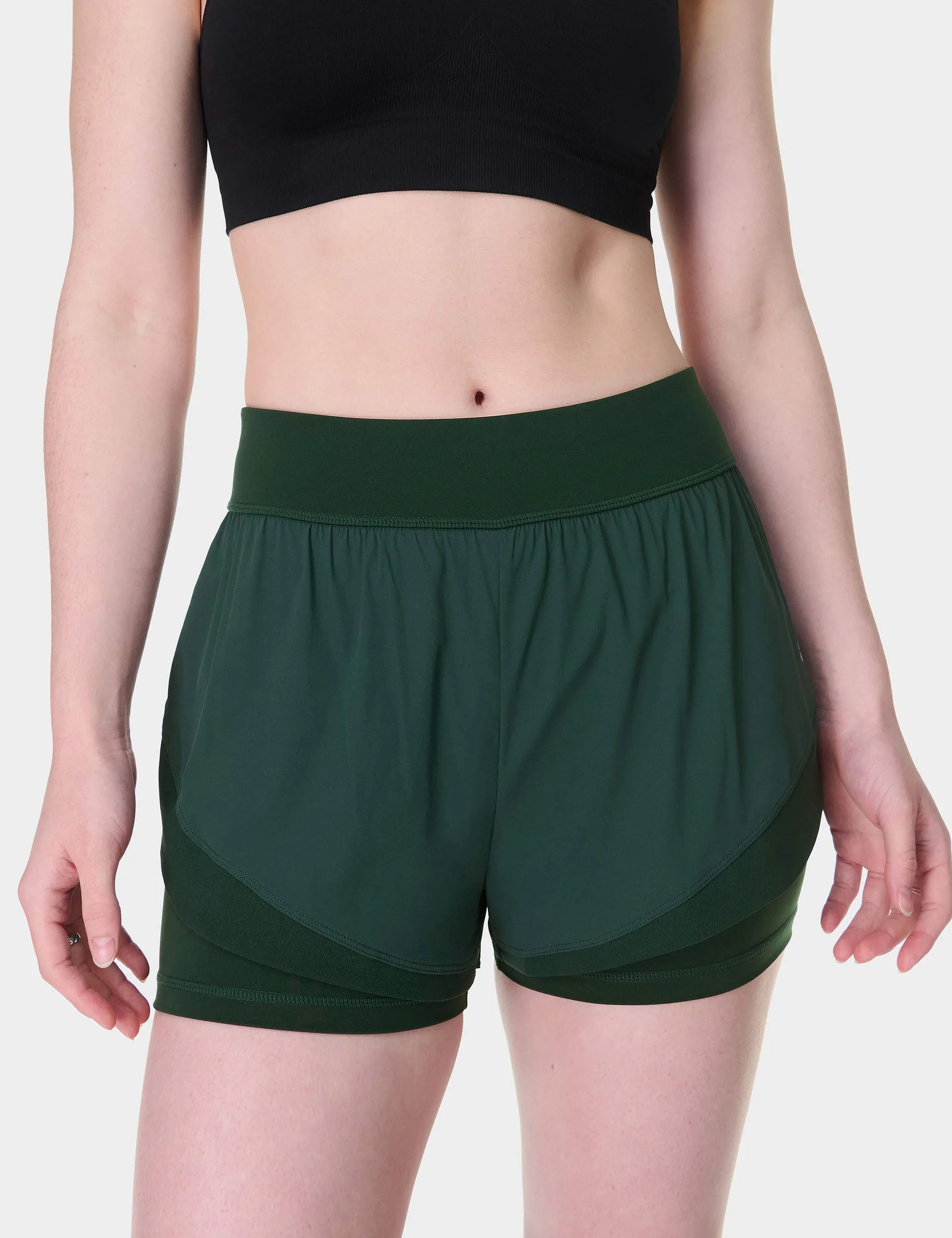 Short de Course Tempo - Vert Cèdre