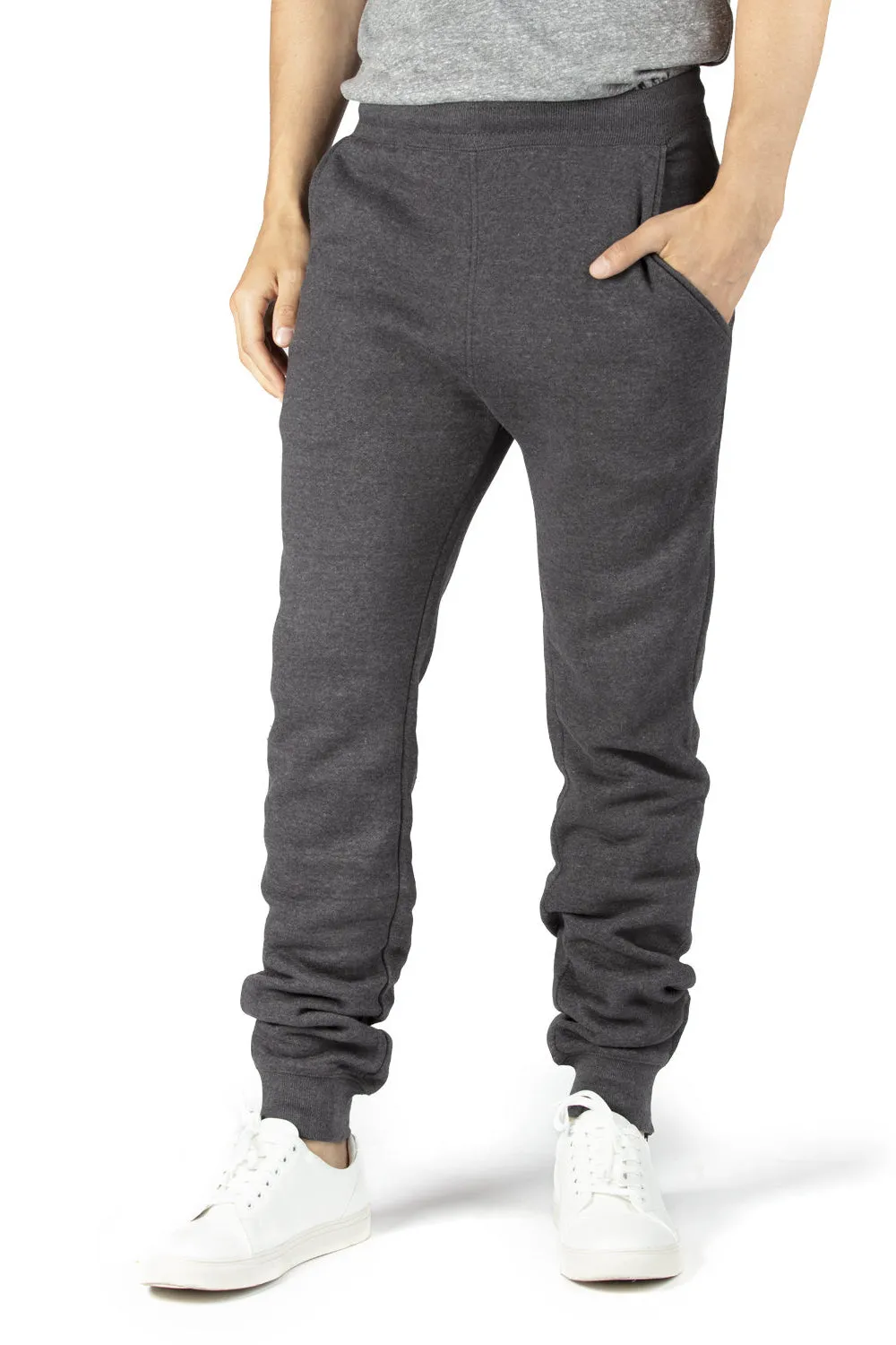 Threadfast Apparel Pantalon de survêtement ultime pour hommes avec poches - Gris charbon chiné