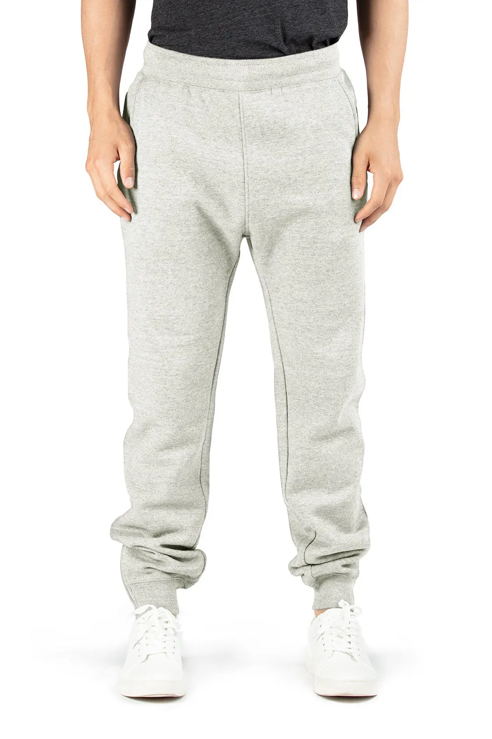 Threadfast Apparel Pantalon de survêtement ultime pour hommes avec poches - Gris chiné avoine