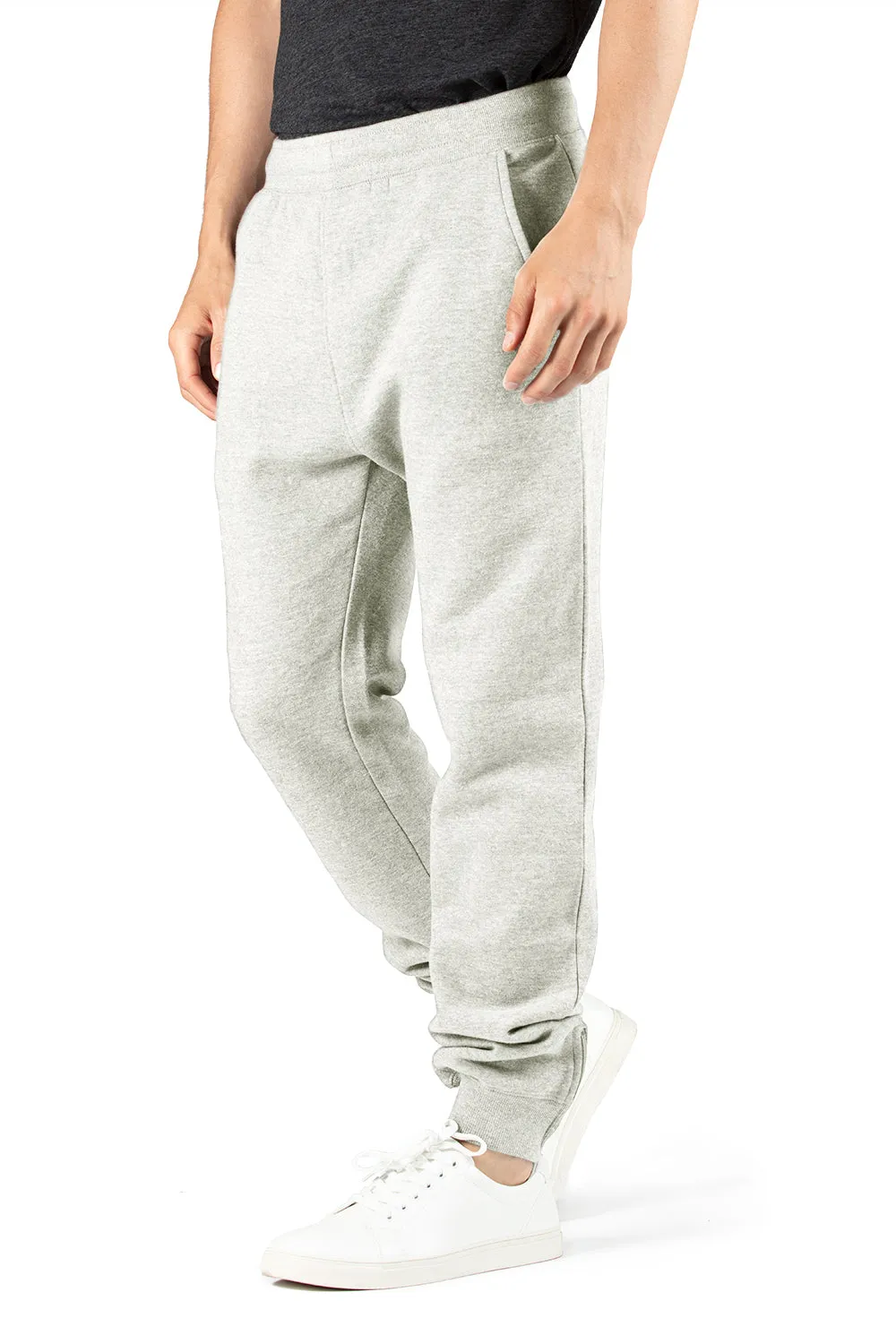 Threadfast Apparel Pantalon de survêtement ultime pour hommes avec poches - Gris chiné avoine
