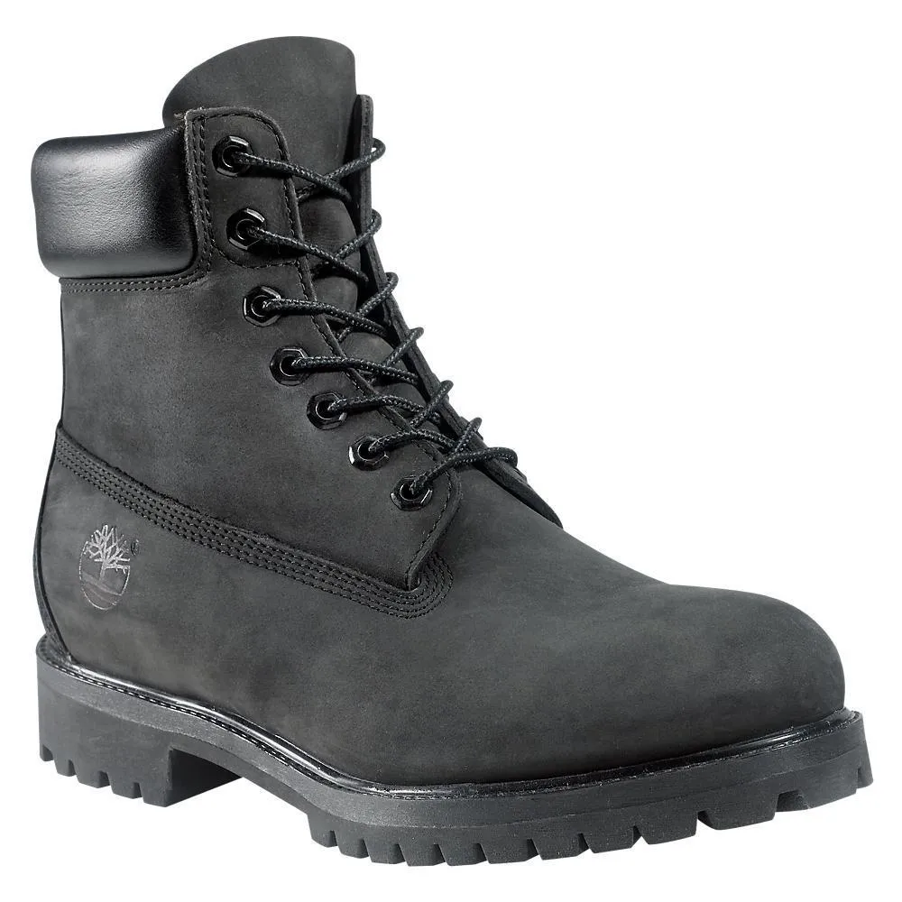 Timberland Hommes 10073 6-Inch Premium Noir Nubuck Imperméable