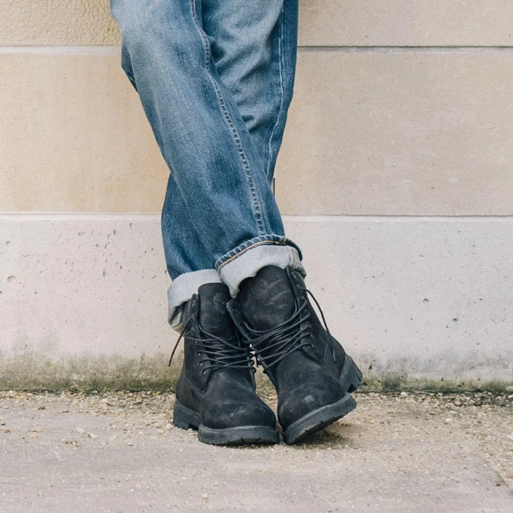 Timberland Hommes 10073 6-Inch Premium Noir Nubuck Imperméable