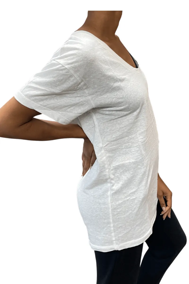 T-shirt à poches effet slub