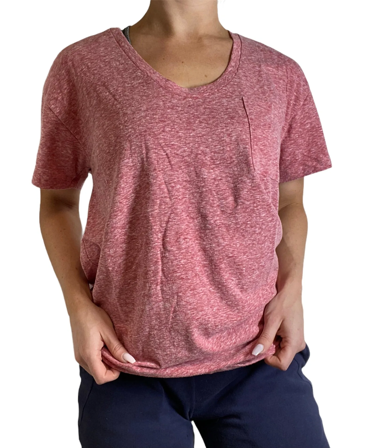 T-shirt à poches effet slub