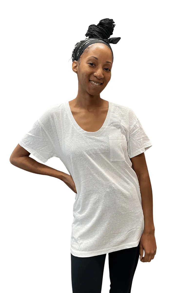 T-shirt à poches effet slub