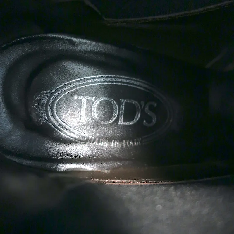 Bottes Chelsea Wingtip Tod's en Suède Noir Taille 39.5 Bottes à Cheville à Talon Haut