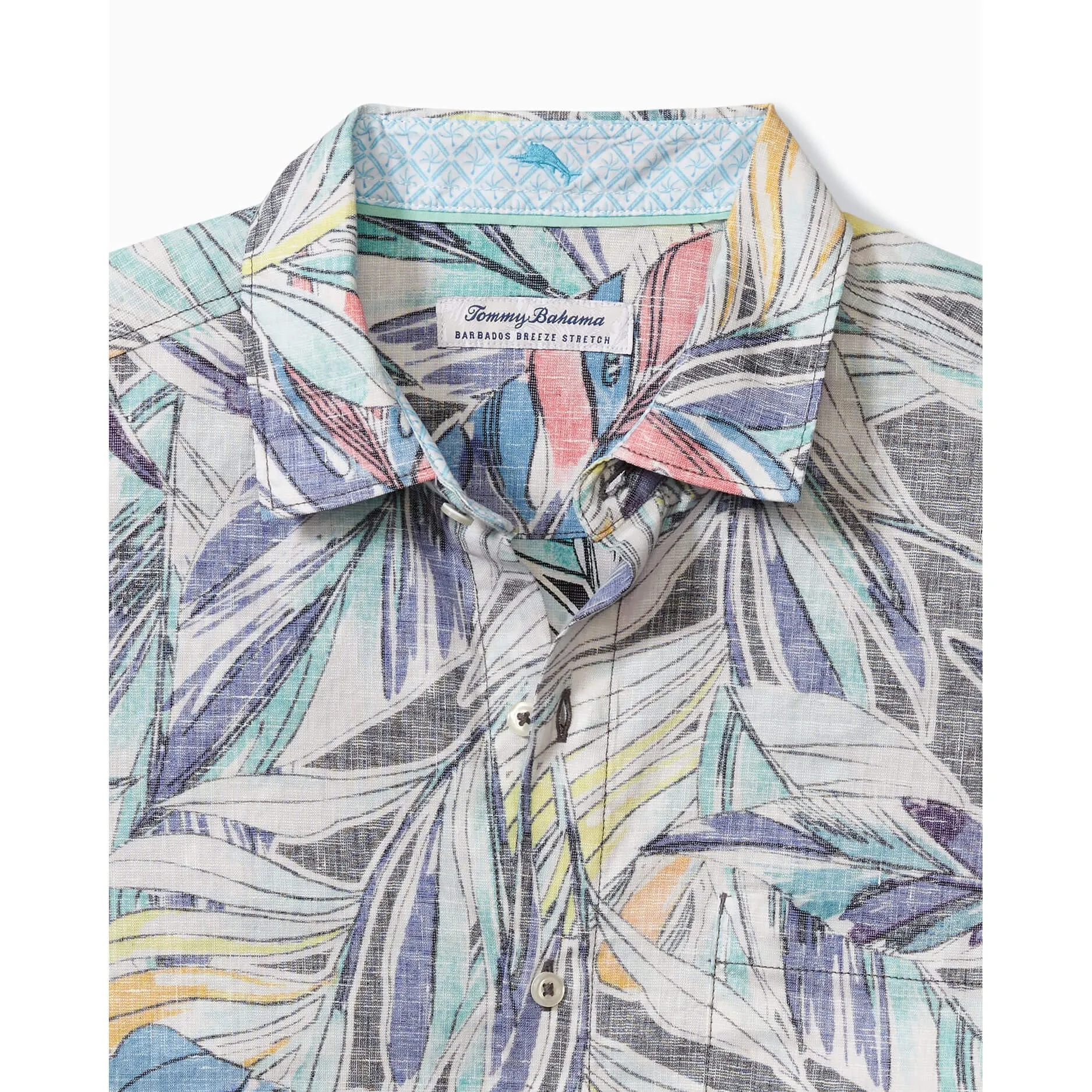 Tommy Bahama Chemise sport luxueuse Barbados Breeze avec motifs de vignes - Teal Kohala Vêtements Tommy Bahama