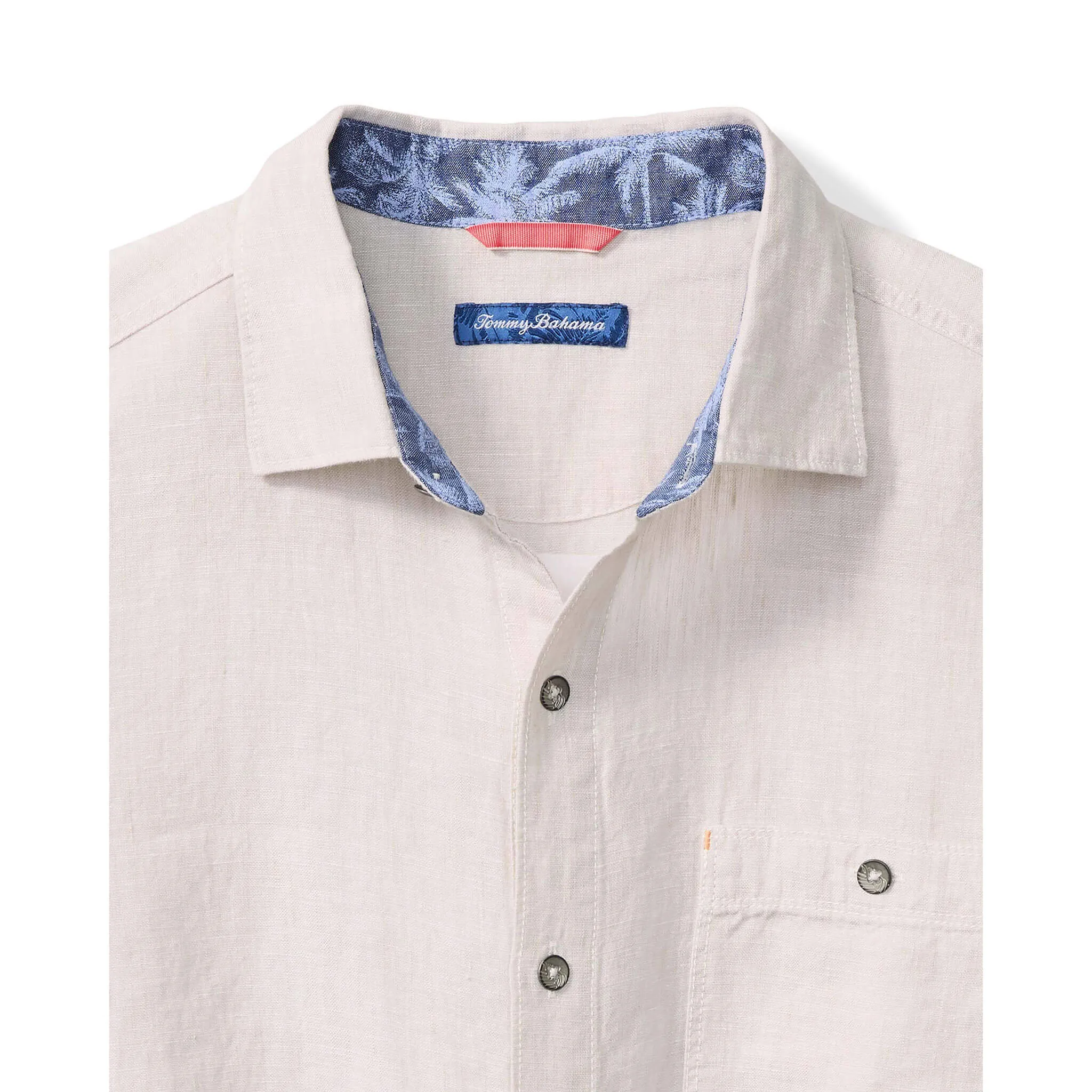 Tommy Bahama Chemise de sport brodée en lin Del Mar Island pour homme - Naturel Tommy Bahama Homme