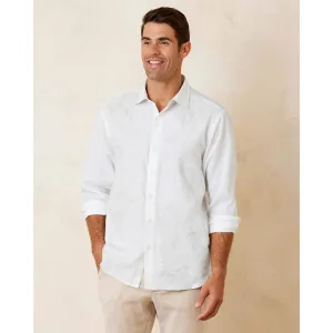Tommy Bahama Men's Down The Isle Linen Sport Shirt - White Tommy Bahama Clothing