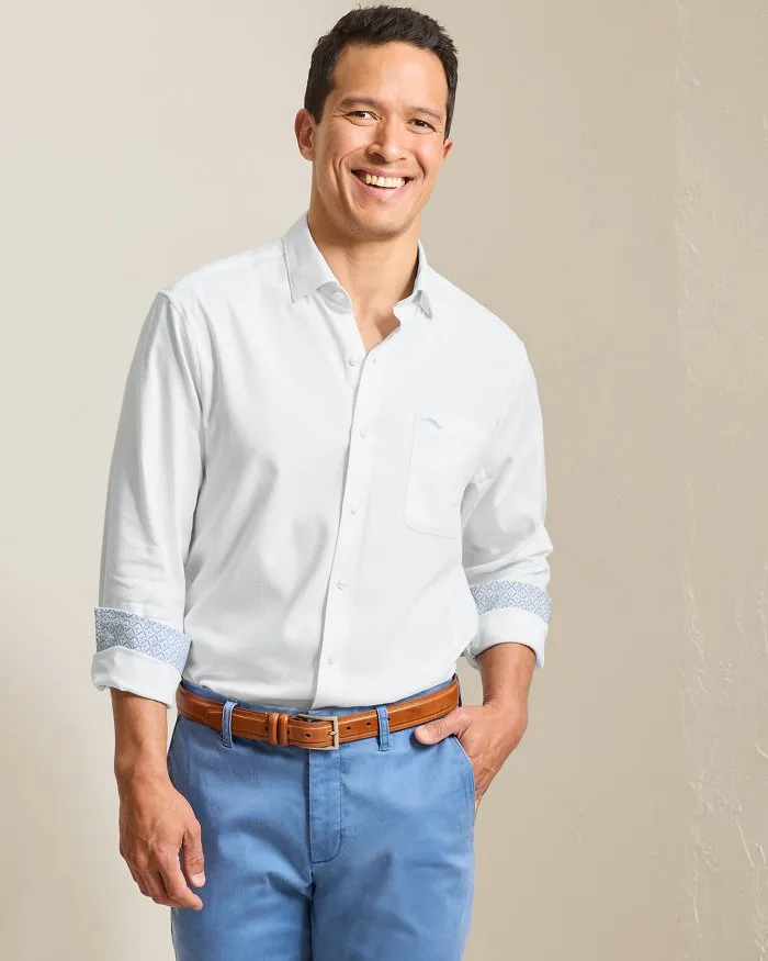 Tommy Bahama Chemise sport stretch IslandZone Sarasota pour homme - Côte Ventura Blanc Homme Tommy Bahama