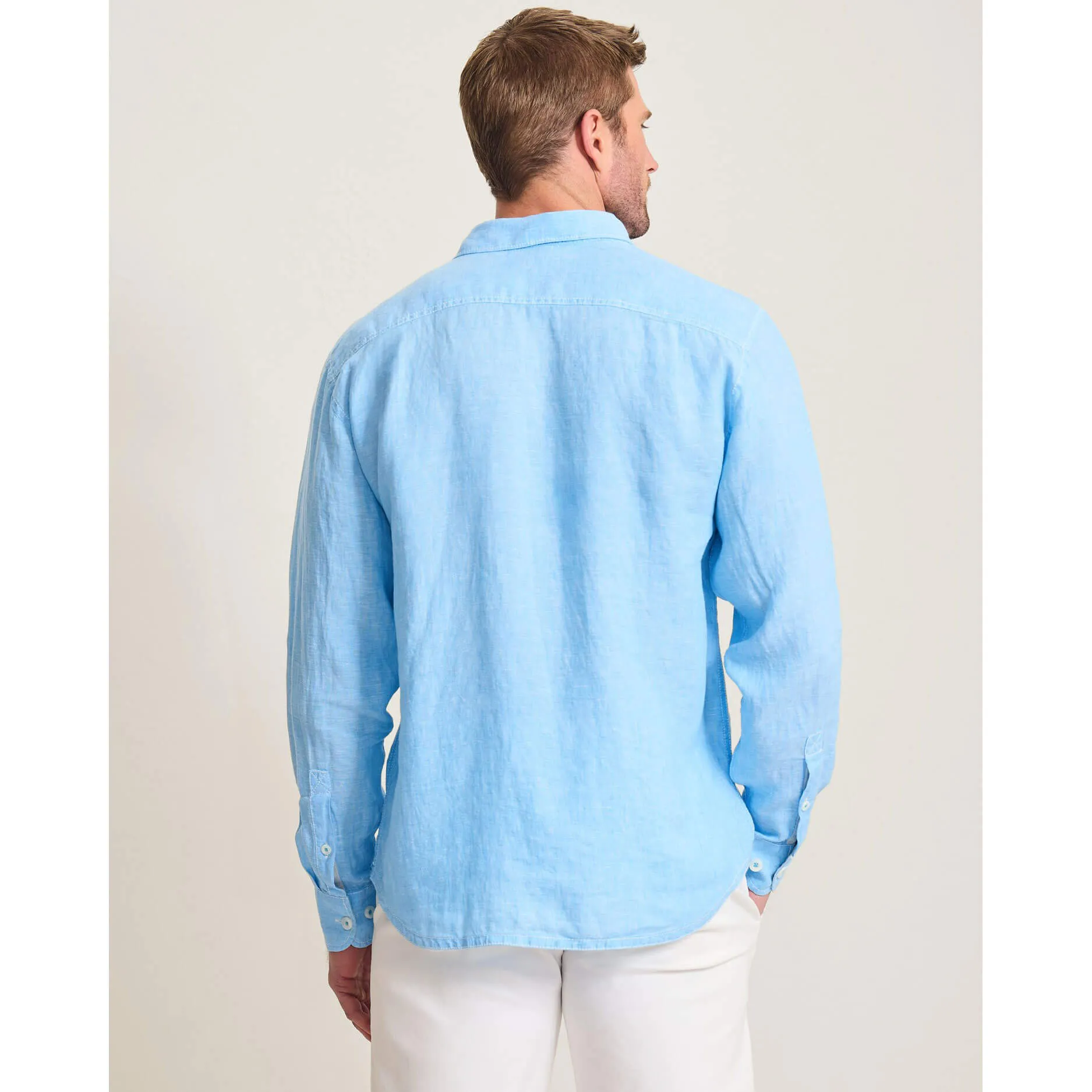 Tommy Bahama Chemise de sport en lin à manches longues Paradise Breezer pour homme - Bleu perle
