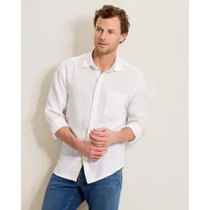 Tommy Bahama Men's Paradise Breezer Long Sleeve Linen Sport Shirt - White Tommy Bahama Clothing