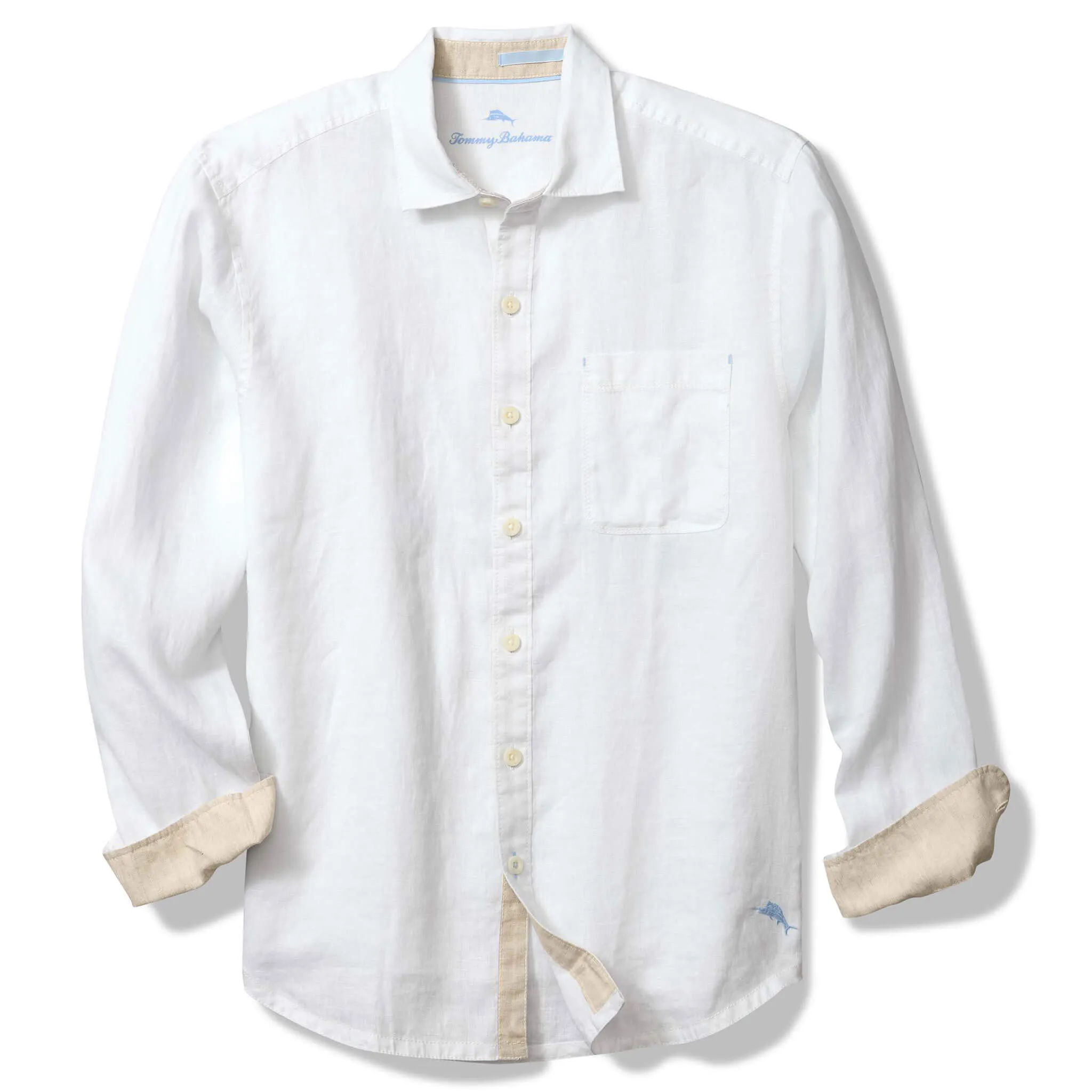 Tommy Bahama Chemise de sport en lin à manches longues Paradise Breezer pour homme - Blanc Vêtements Tommy Bahama