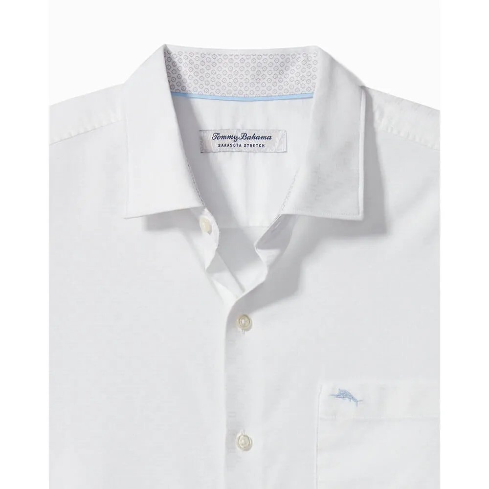 Tommy Bahama Chemise de sport à rayures Ventura extensible Sarasota - Homme Blanc Tommy Bahama
