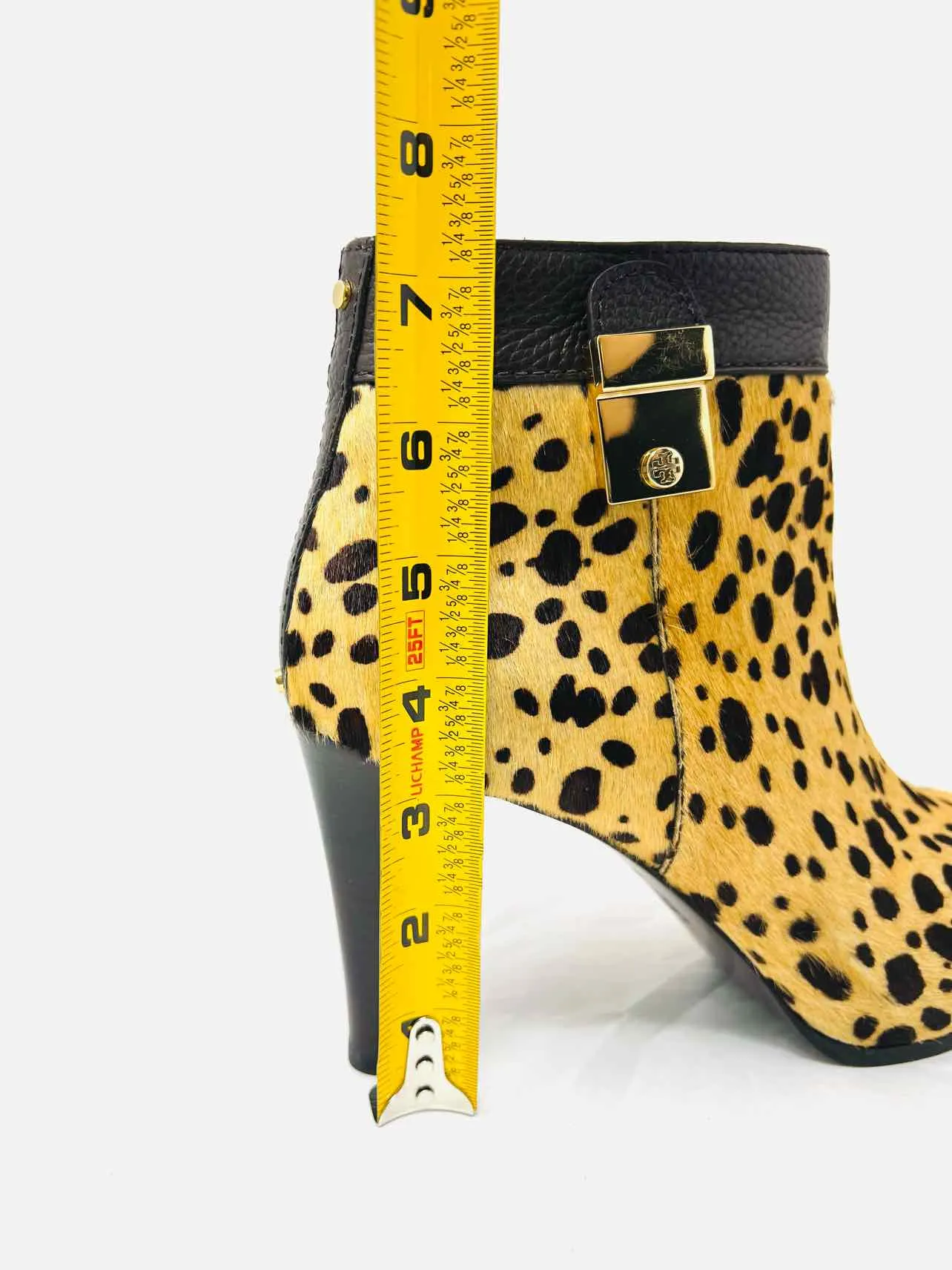 Tory Burch Taille 8.5 Imprimé Animal Brun/Beige en Poil de Vache AVEC BOÎTE !!! Bottes à Cheville