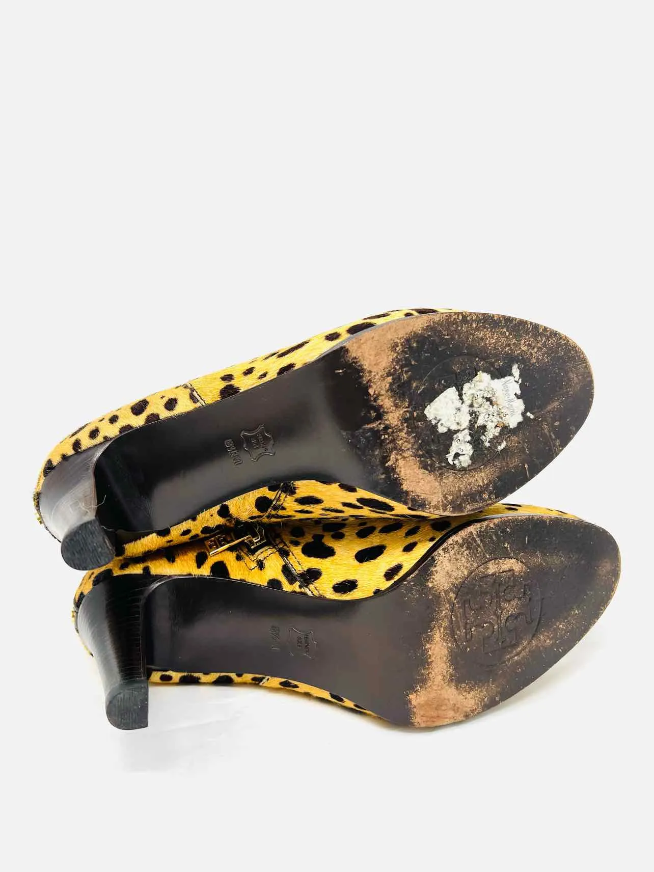 Tory Burch Taille 8.5 Imprimé Animal Brun/Beige en Poil de Vache AVEC BOÎTE !!! Bottes à Cheville