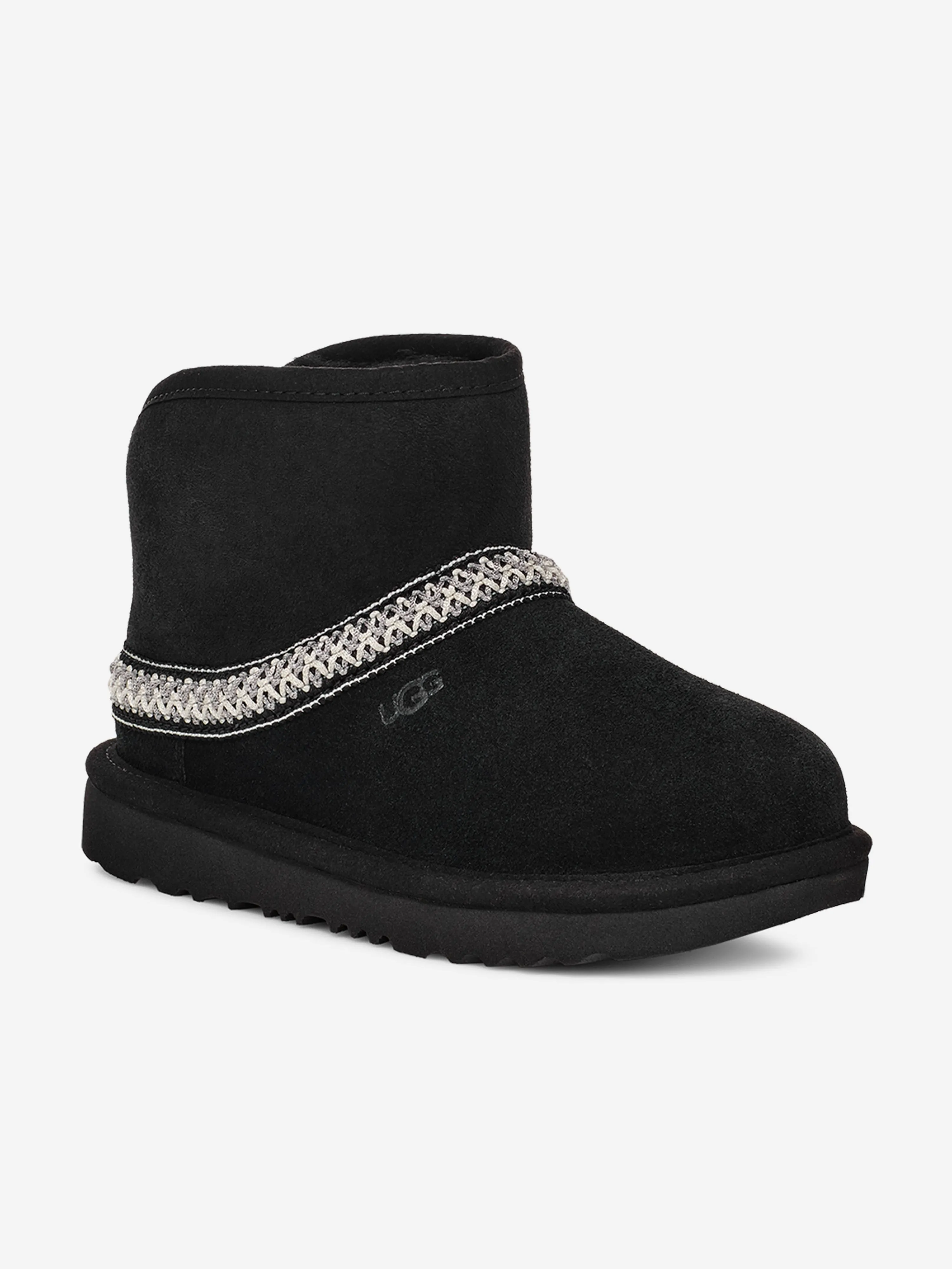 UGG Kids Classic Mini Bottes Croissant en Noir