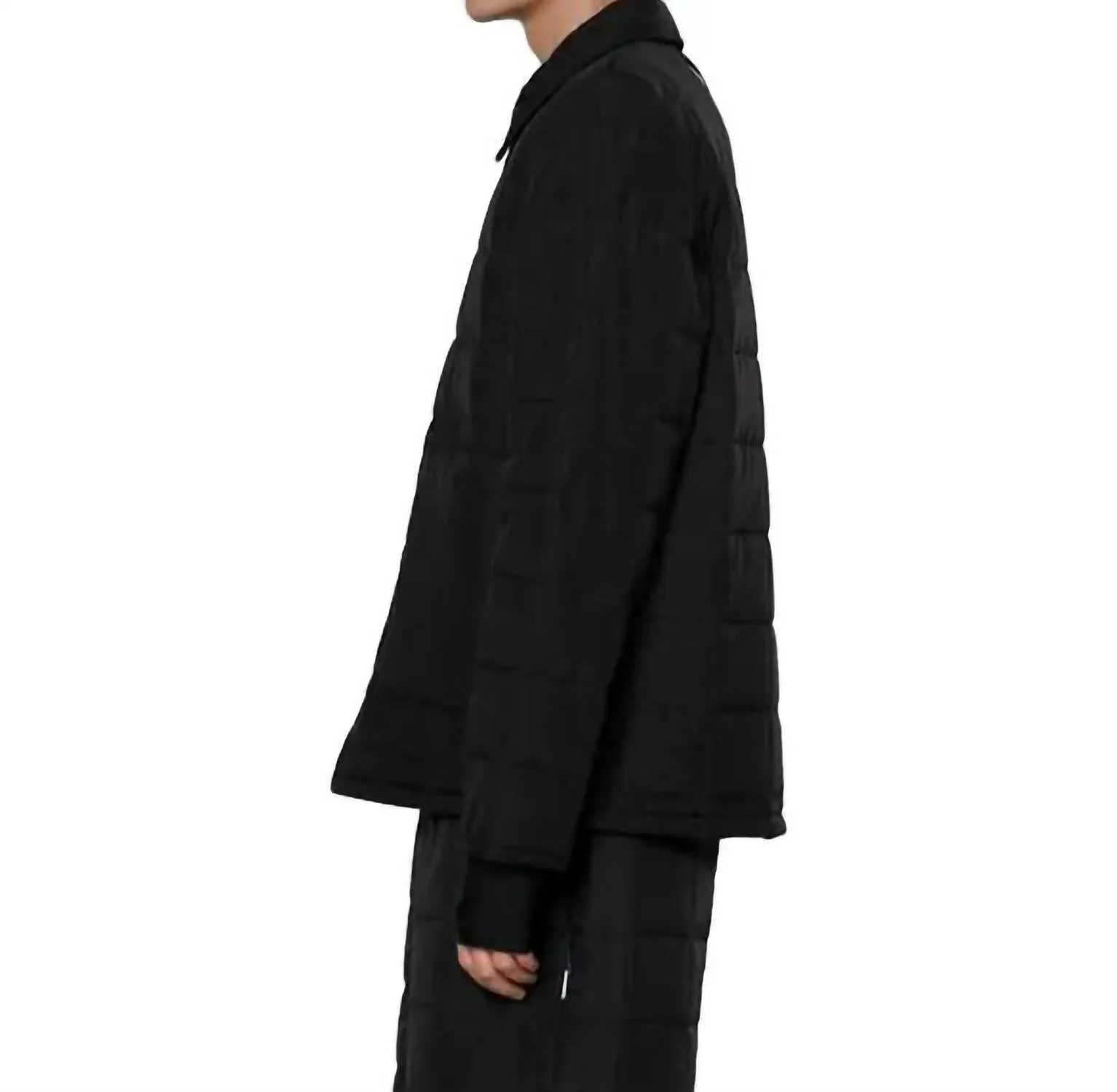 Veste chemise unisexe doublée en noir